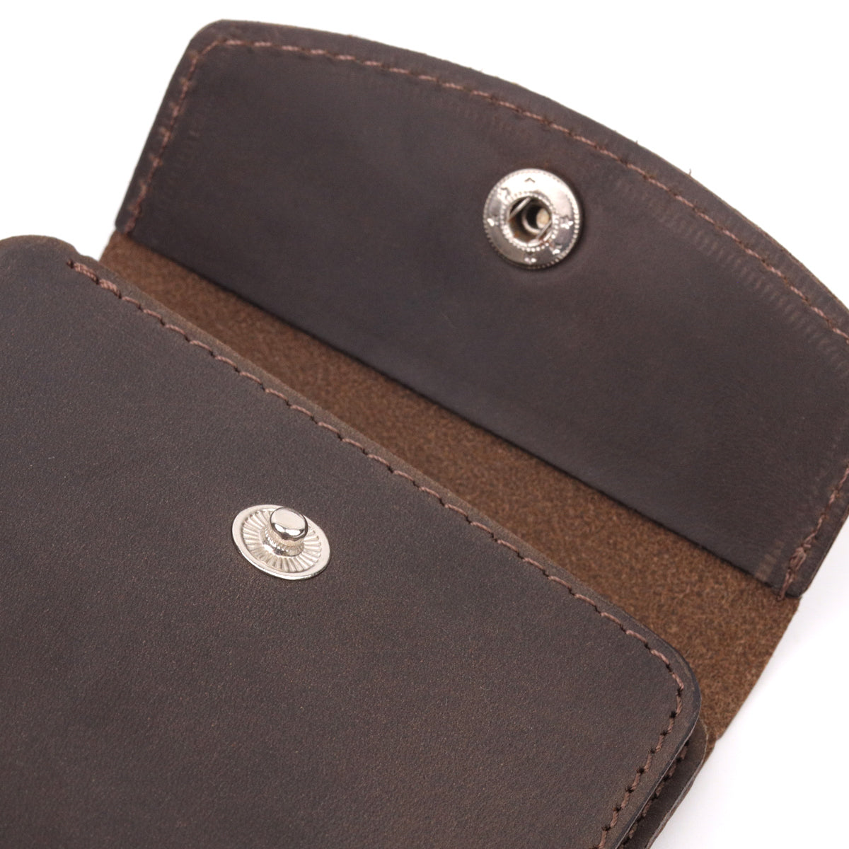Vintage Leather Wallet SHVIGEL 16613 Brown Handmade from Natural Leather