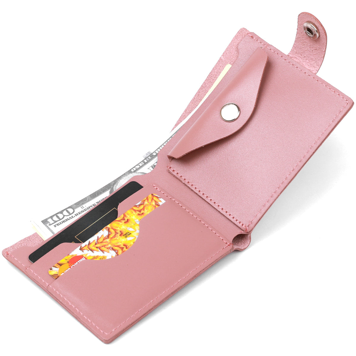 Horizontal Women's Wallet SHVIGEL 16446 Pink Genuine Leather Made in Ukraine