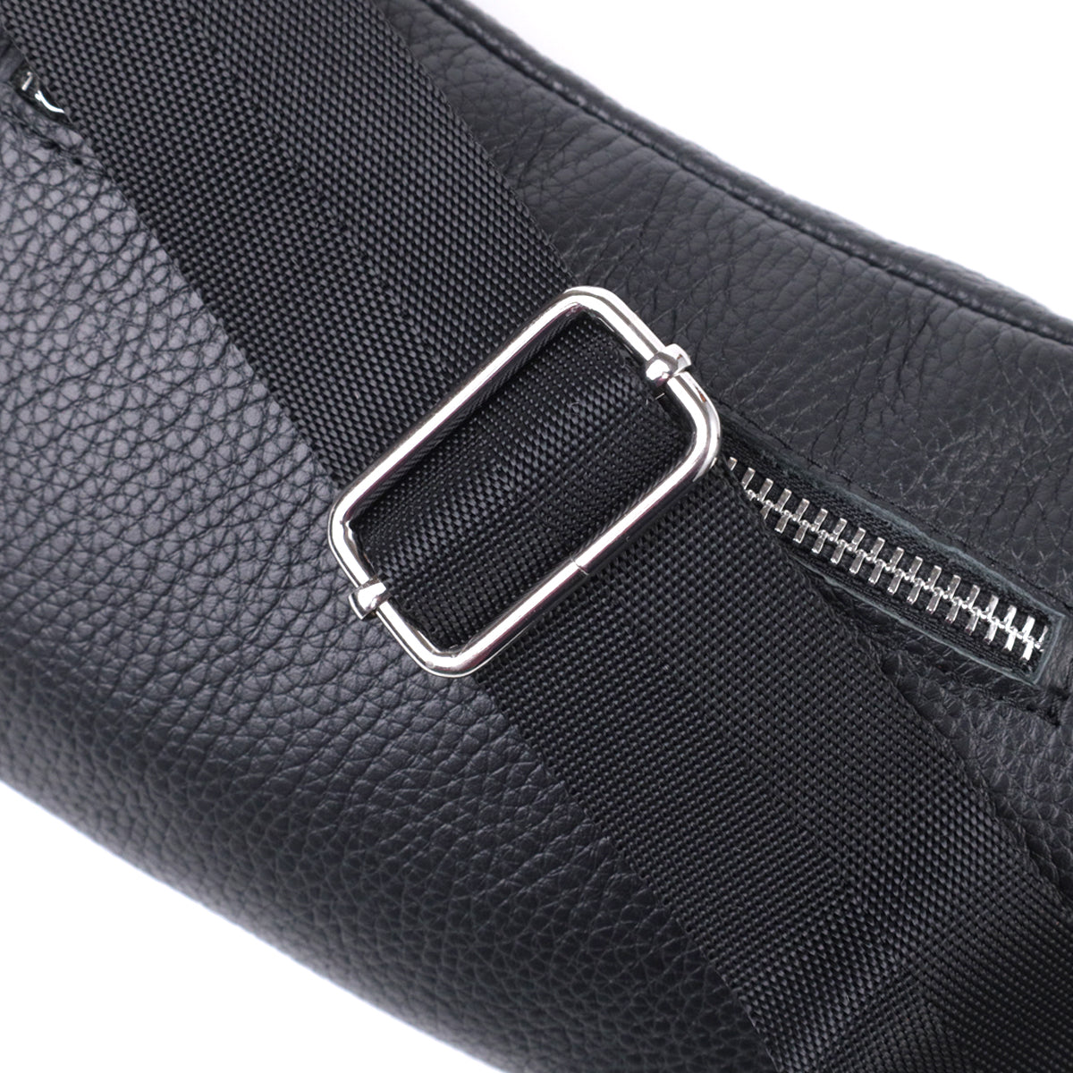 Unisex Leather Bum Bag SHVIGEL 22824 Black - Stylish Natural Leather Design