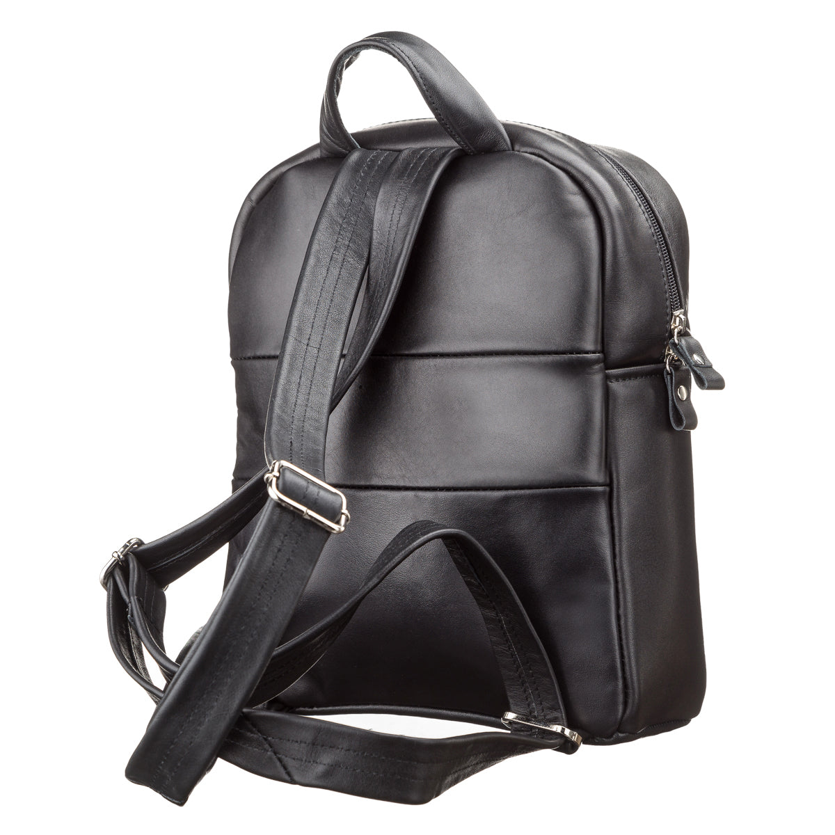 Women's Leather Backpack SHVIGEL 15304 Black Made in Ukraine Natural Leather
