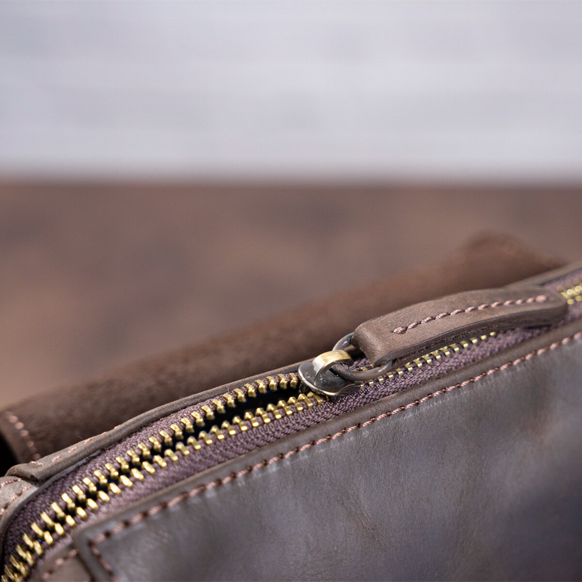 Leather Men's Bag SHVIGEL 11093 Brown Made in Ukraine, Natural Leather Quality