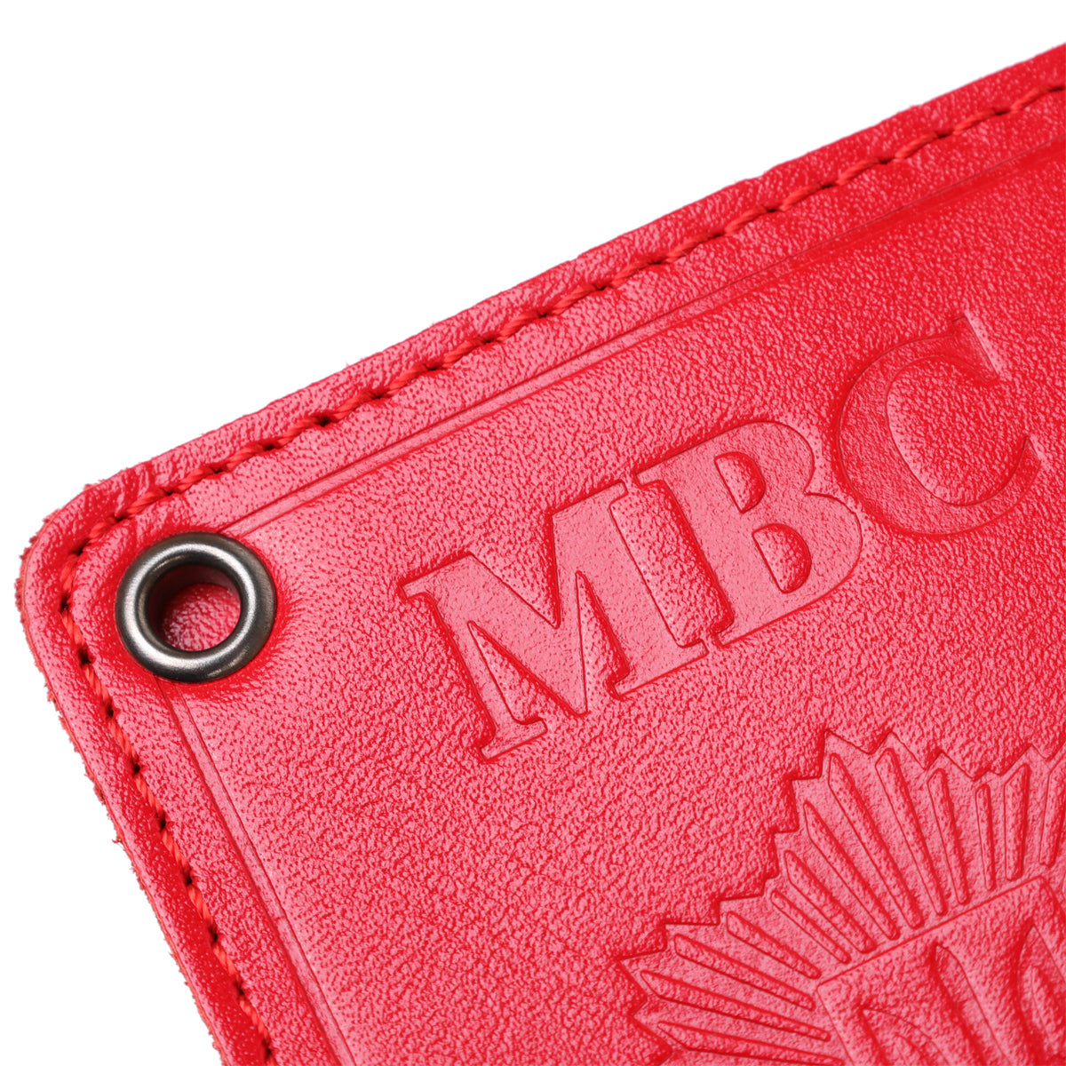 Compact Document Cover SHVIGEL 13978 Red Genuine Leather for MVS Ukraine