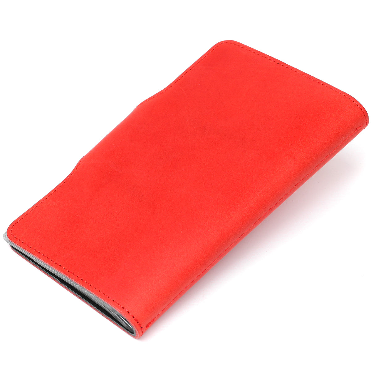 Large Red Leather Business Card Holder SHVIGEL 13907 Ukrainian Natural Leather