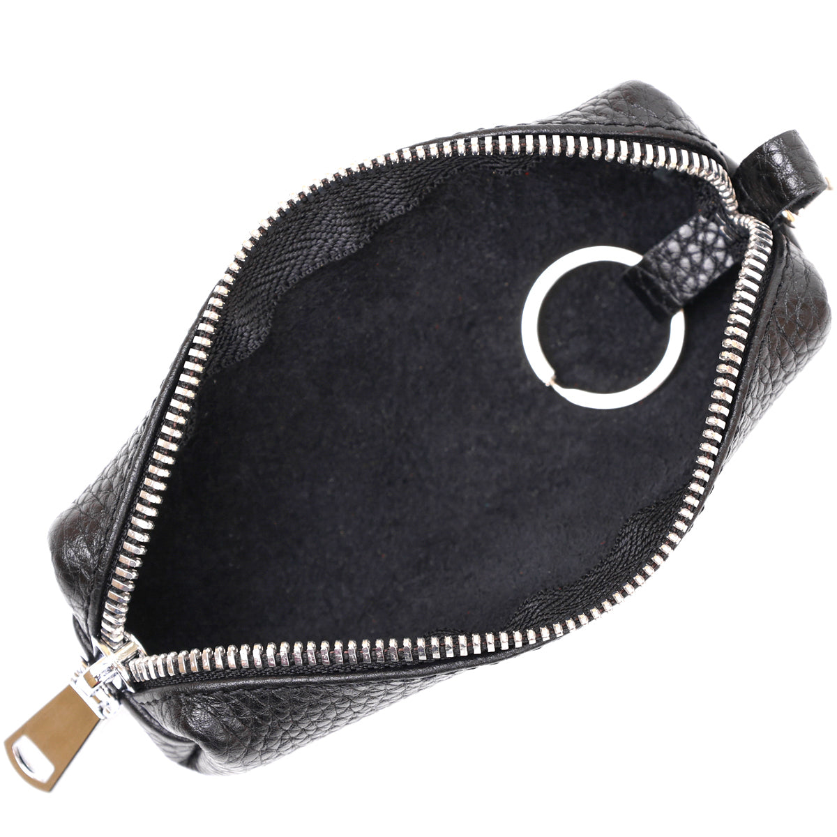 Unisex Leather Key Holder SHVIGEL 16536 Black Made from Natural Leather for Keys
