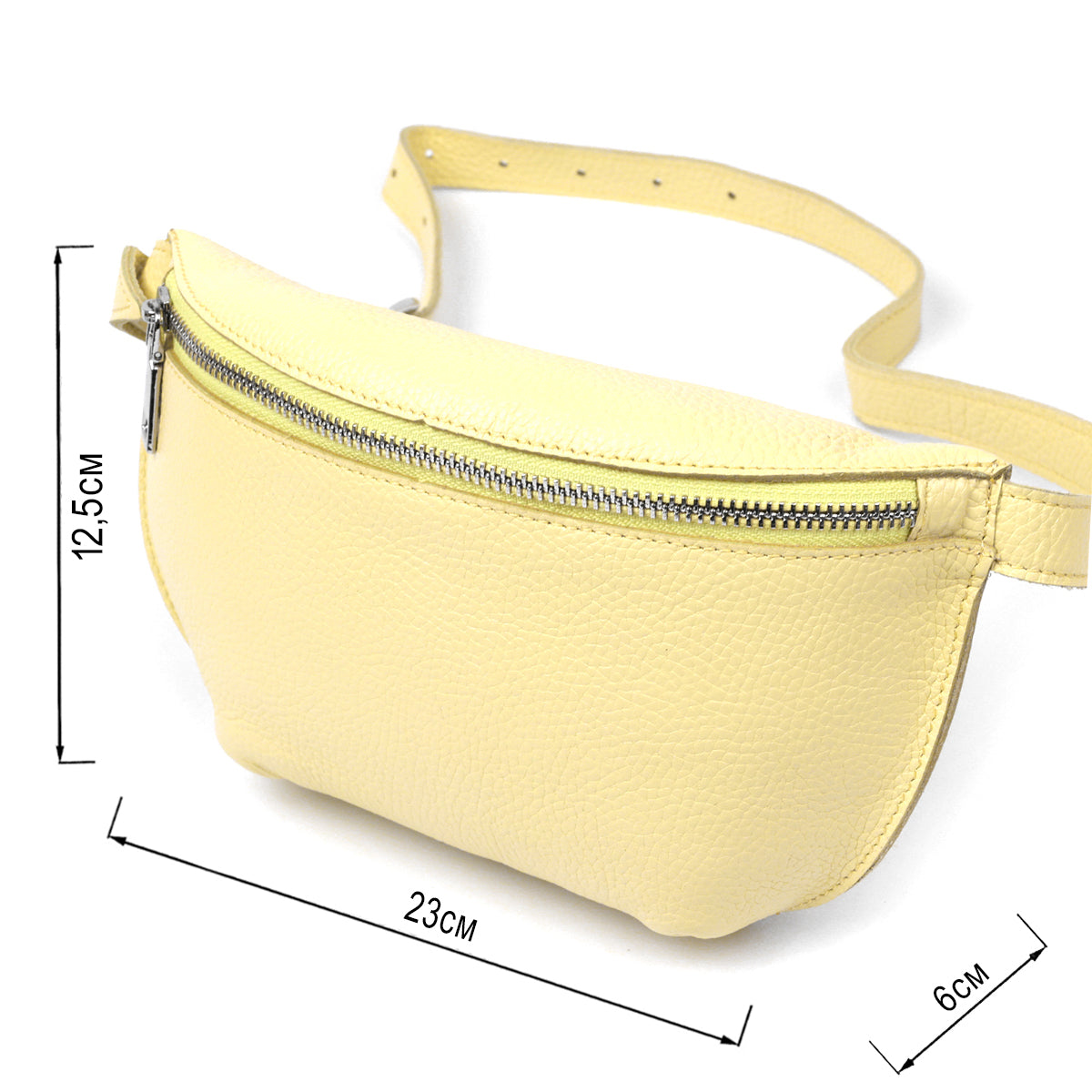 Women's Shoulder Bag SHVIGEL 16378 Natural Leather Lemon Color Stylish Design
