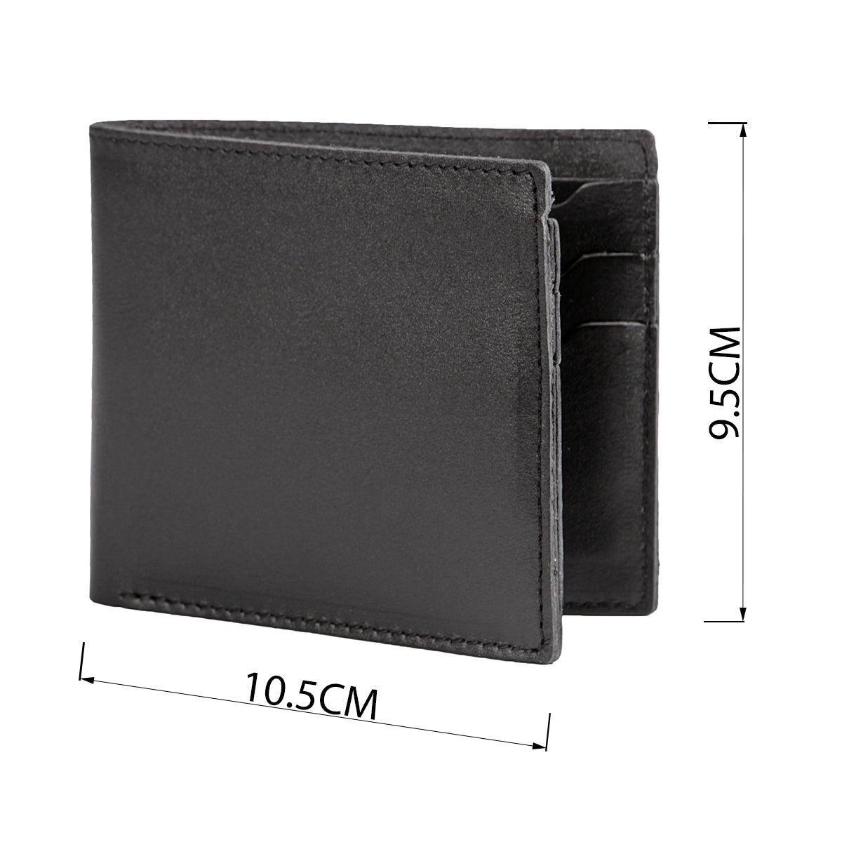 Leather Wallet SHVIGEL 13790 Black Genuine Leather Handmade in Ukraine
