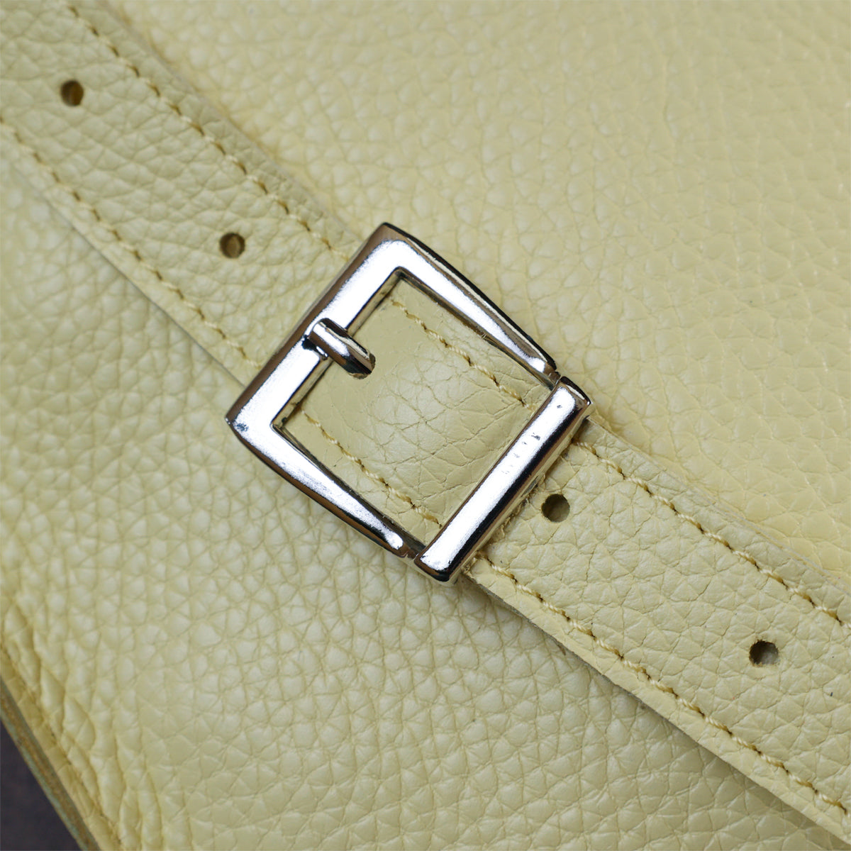 Women's Shoulder Bag SHVIGEL 16378 Natural Leather Lemon Color Stylish Design