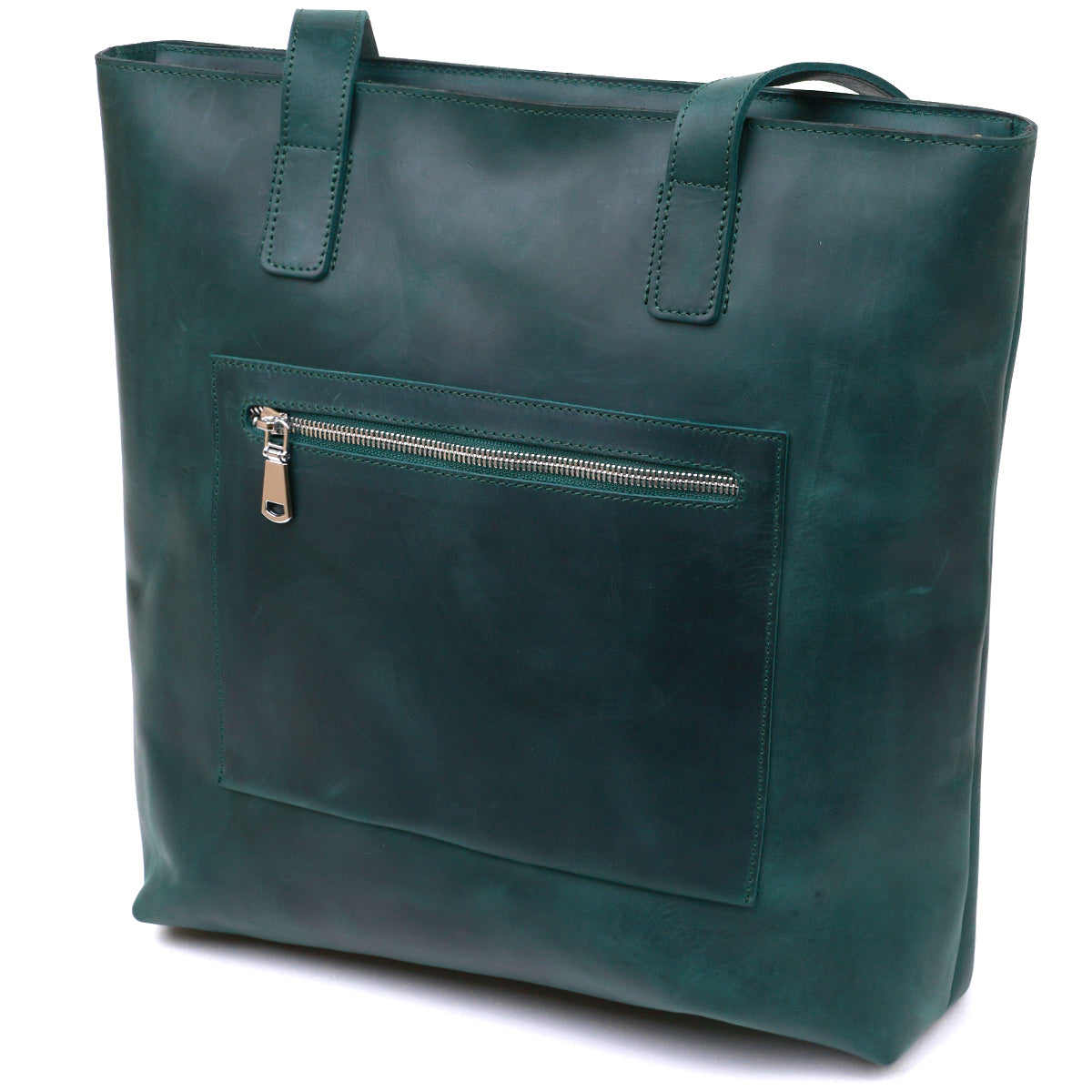 Vintage Women's Leather Bag SHVIGEL 16351 Green Natural Leather Ukraine
