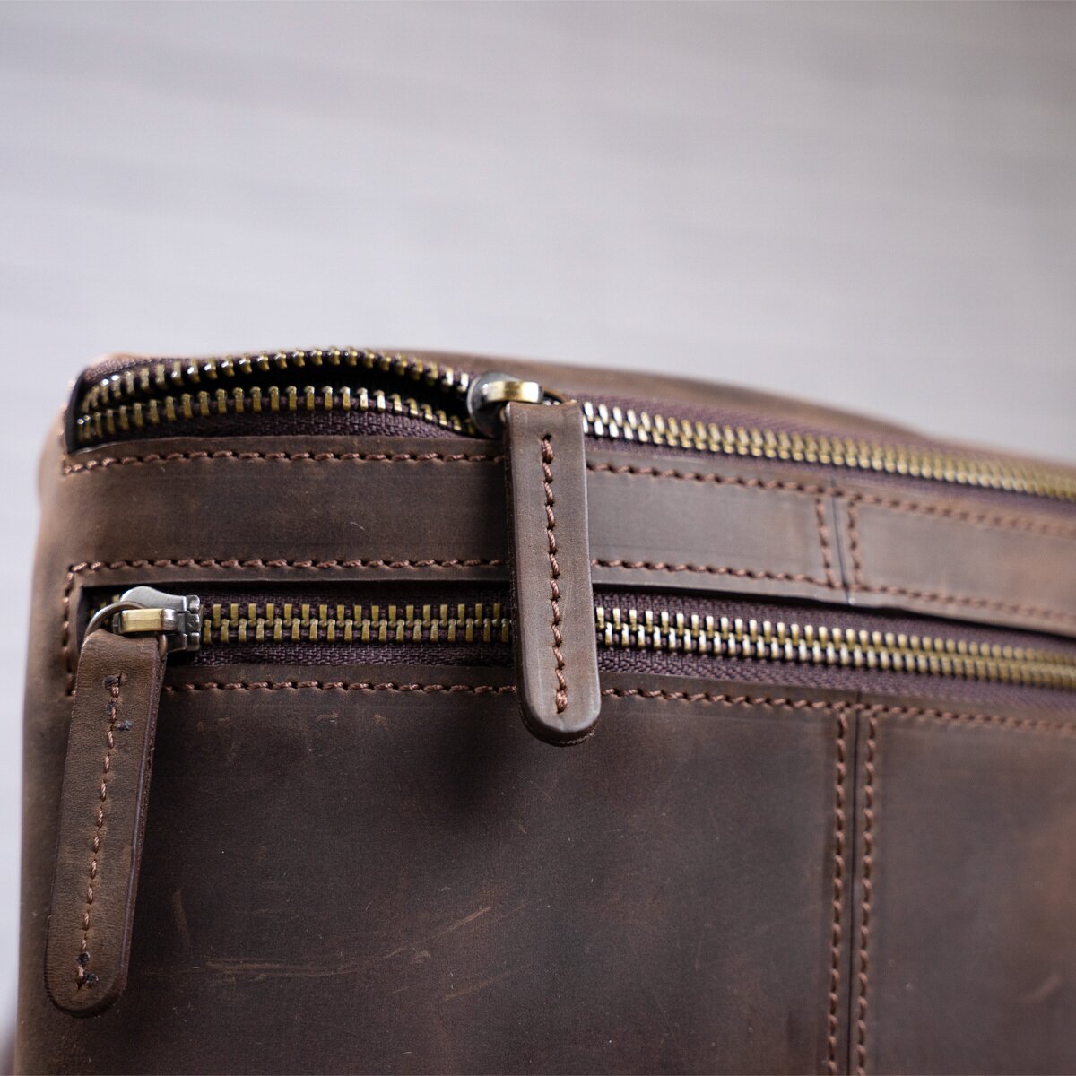 Men's Leather Bag SHVIGEL 11094 Brown Natural Leather High-Quality Craftsmanship