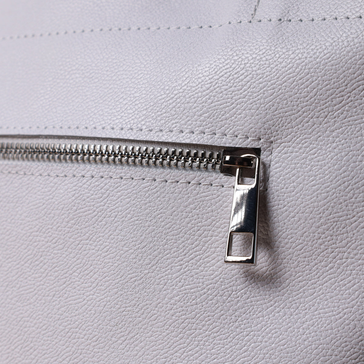 Practical White Leather Shopper Bag SHVIGEL 22844 - Made in Ukraine, Premium Quality