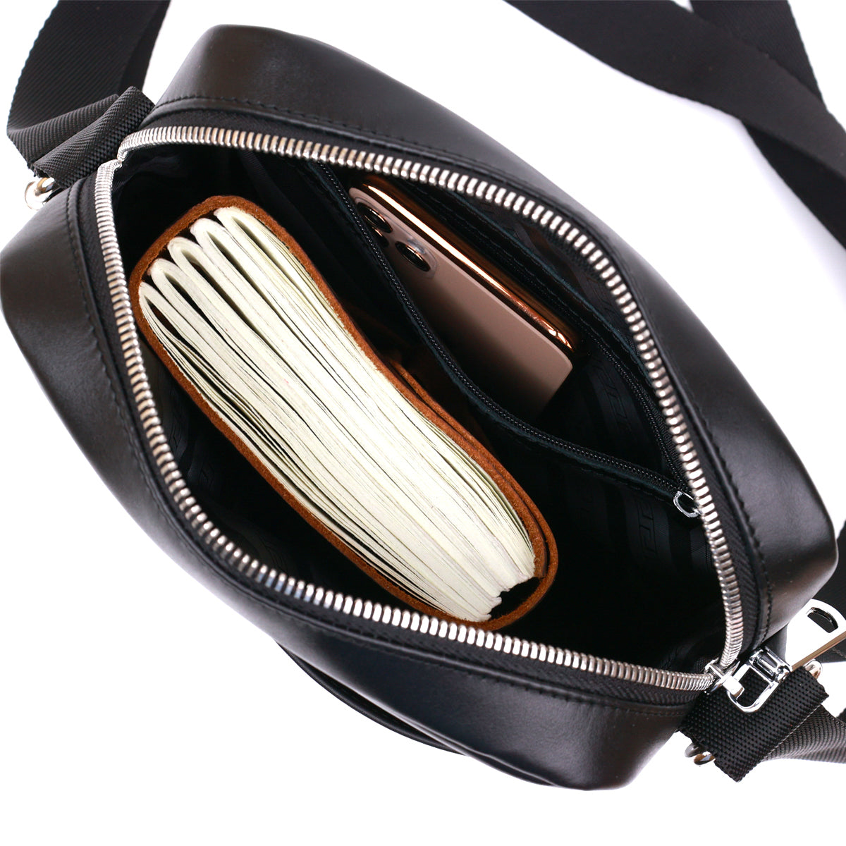 High-Quality Leather Men's Bag SHVIGEL 16336 Black - Crafted from Natural Leather