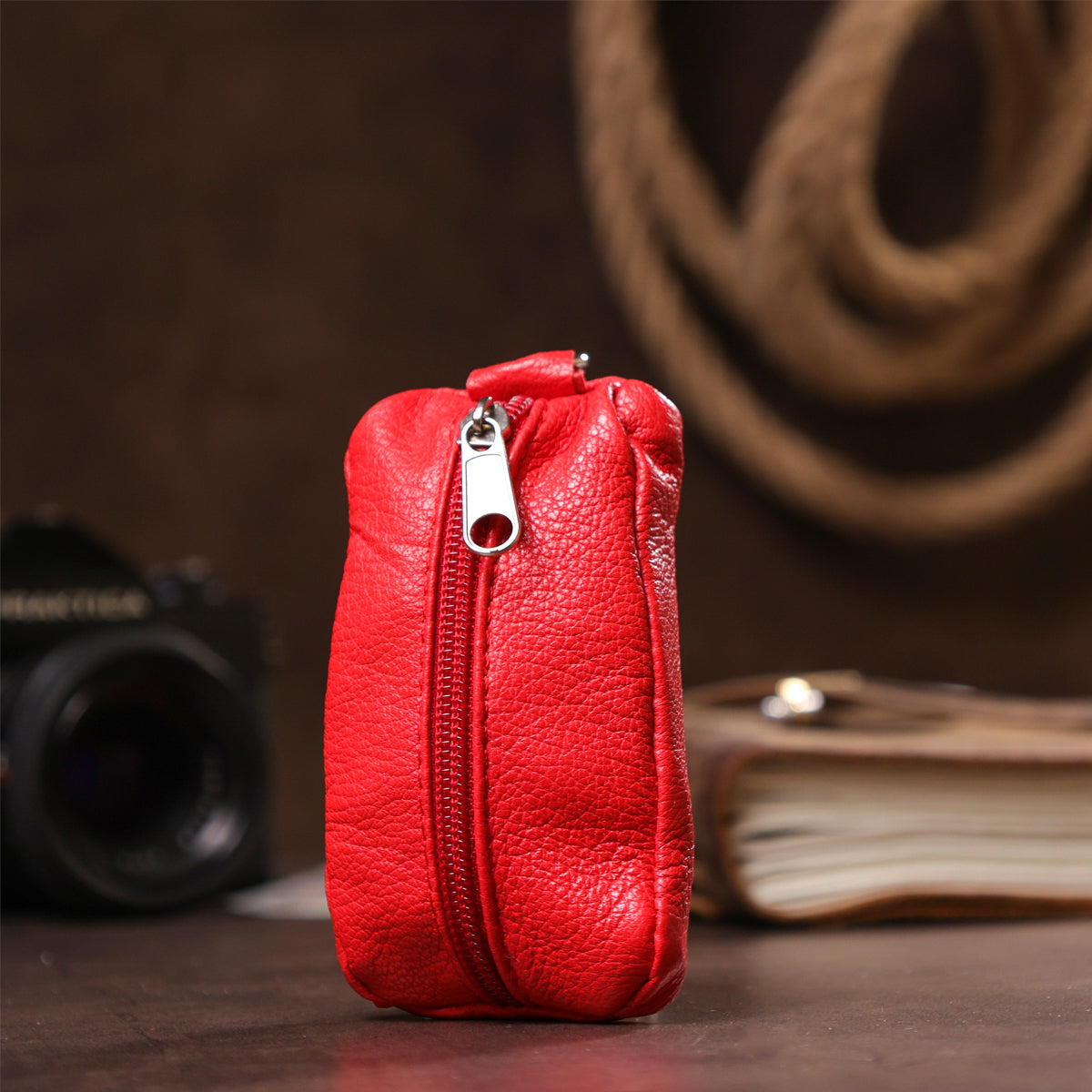 Bright Leather Key Holder Shvigel 13953 Natural Leather Made in Ukraine