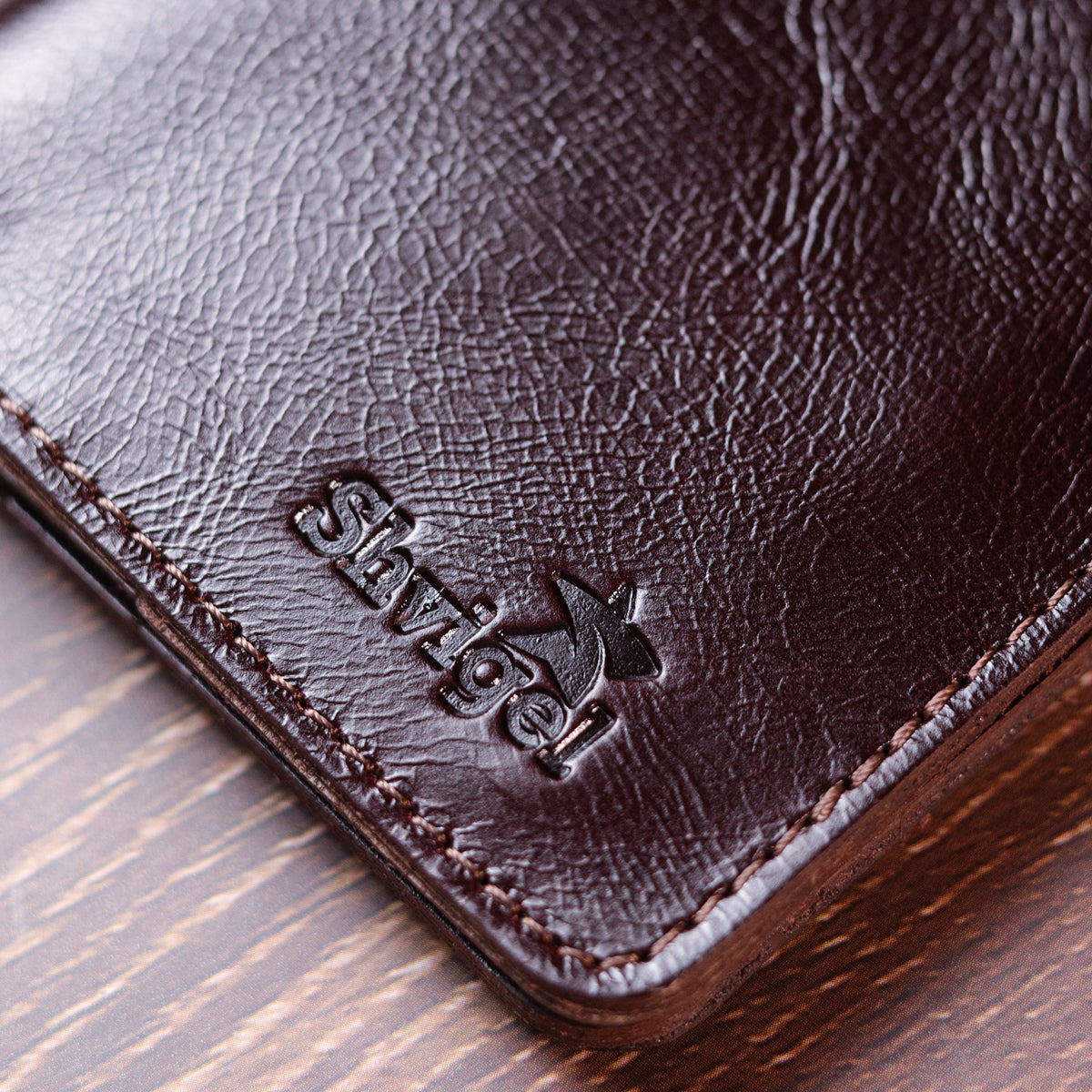 Stylish Men's Leather Wallet SHVIGEL 16610 Brown Genuine Leather Material