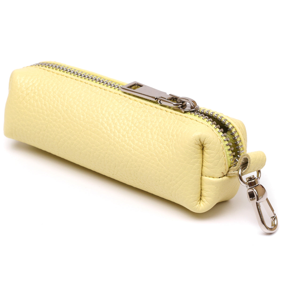 Excellent Women's Key Holder SHVIGEL 16541 Lemon Yellow Natural Leather for Keys