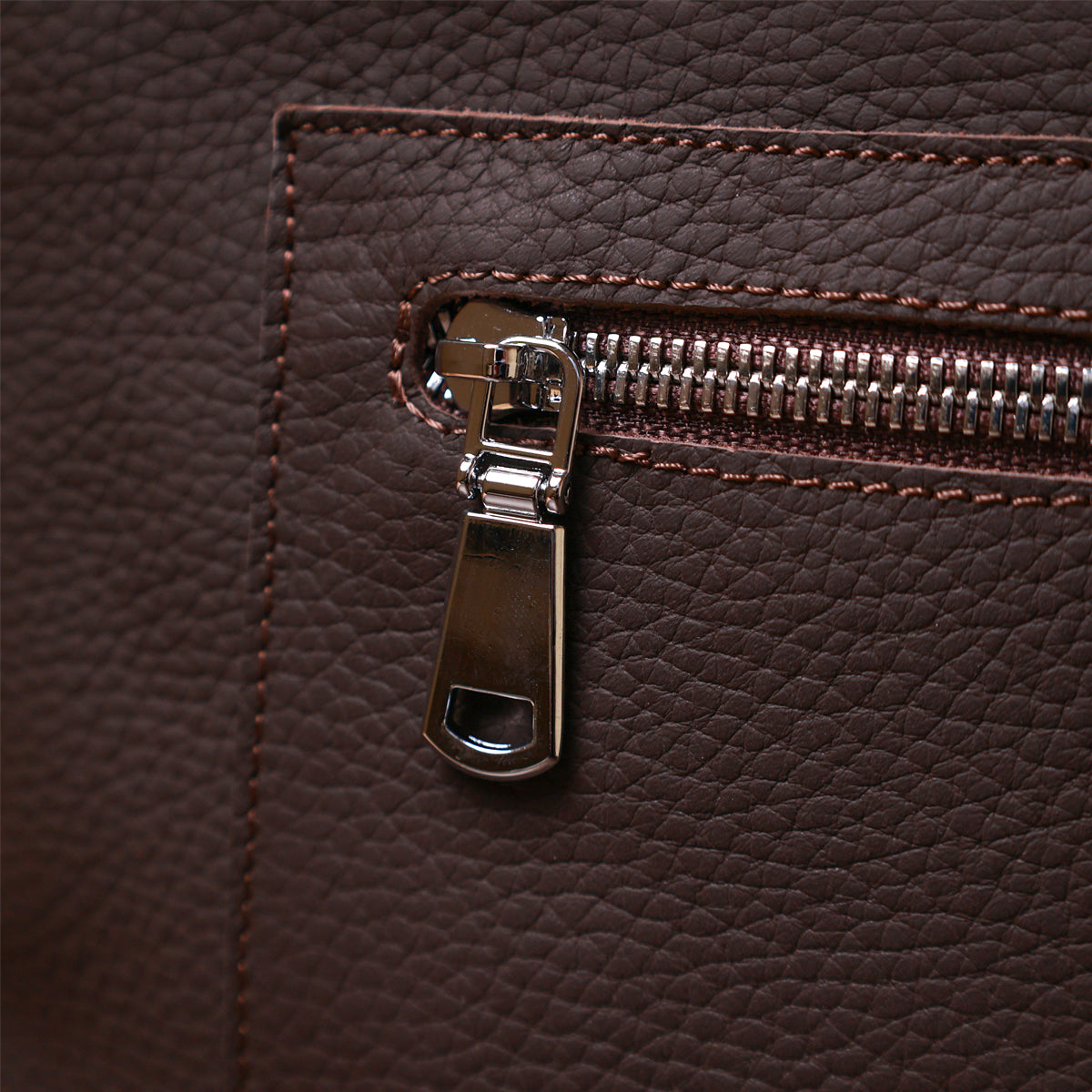 Leather Matte Women's Handbag SHVIGEL 16363 Brown Natural Leather from Ukraine