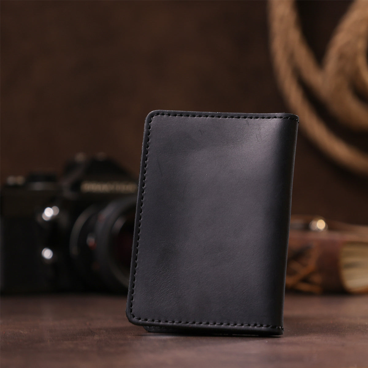 Leather Cover for Driver's License SHVIGEL 13929 Black Genuine Leather, Ukraine