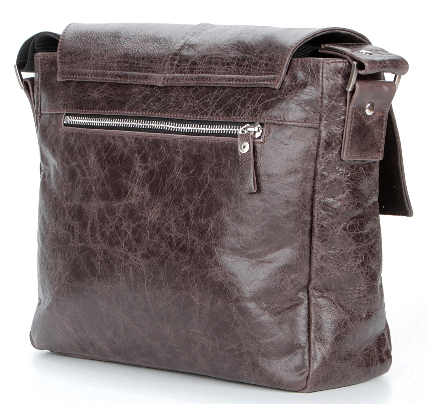 Leather Bag SHVIGEL 00799 Brown Made in Ukraine Natural Leather Durable Design