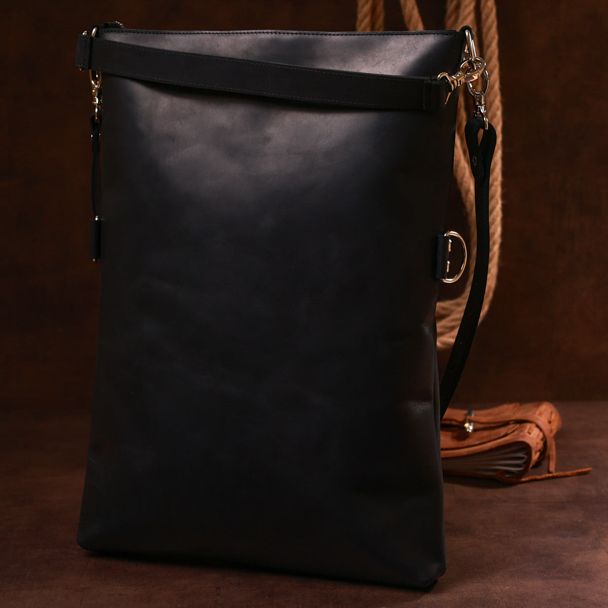 Stylish Vintage Women's Bag SHVIGEL 16338 Black Natural Leather Premium Quality