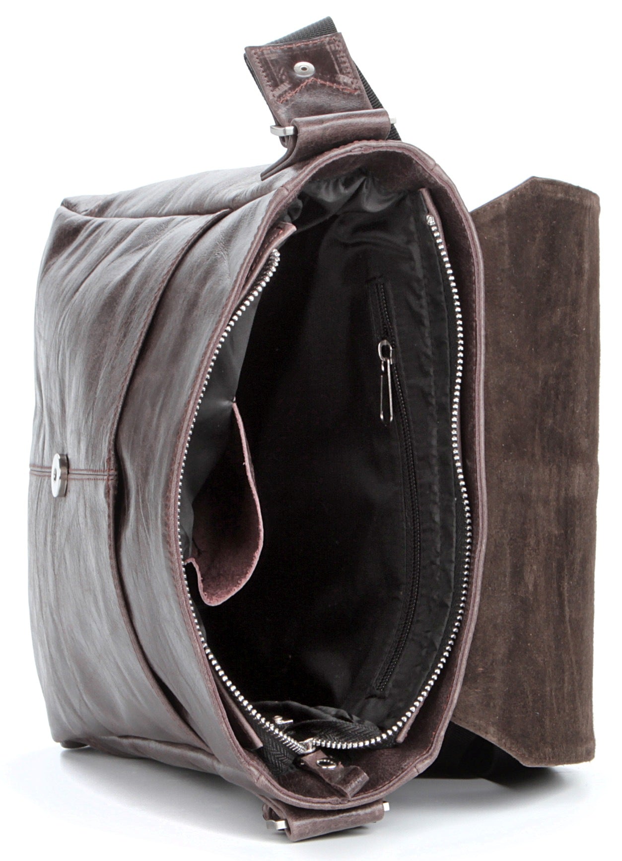 Leather Bag SHVIGEL 00796 Brown Natural Leather Handmade in Ukraine