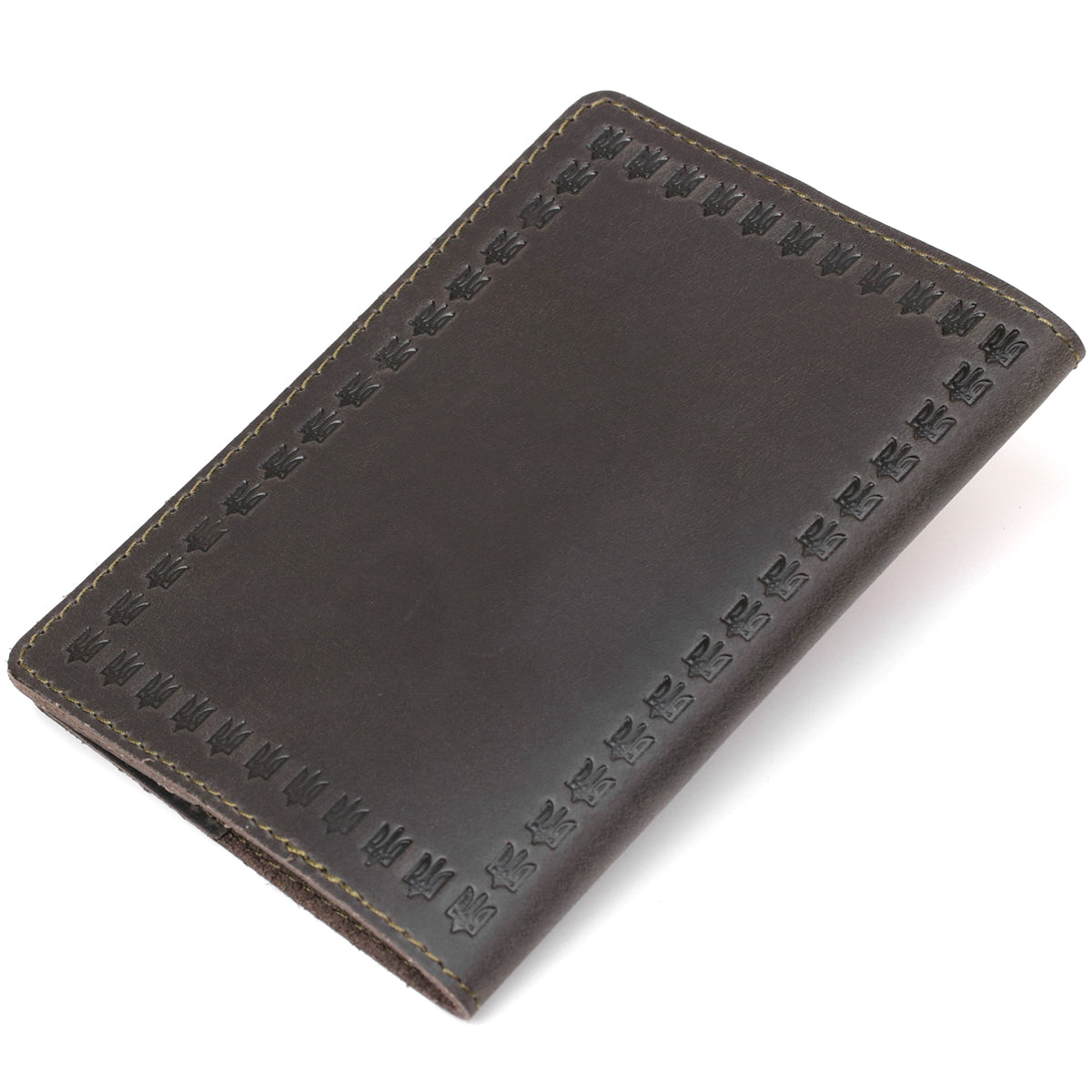 Leather Passport Cover SHVIGEL 16132 European Quality Grey Genuine Leather