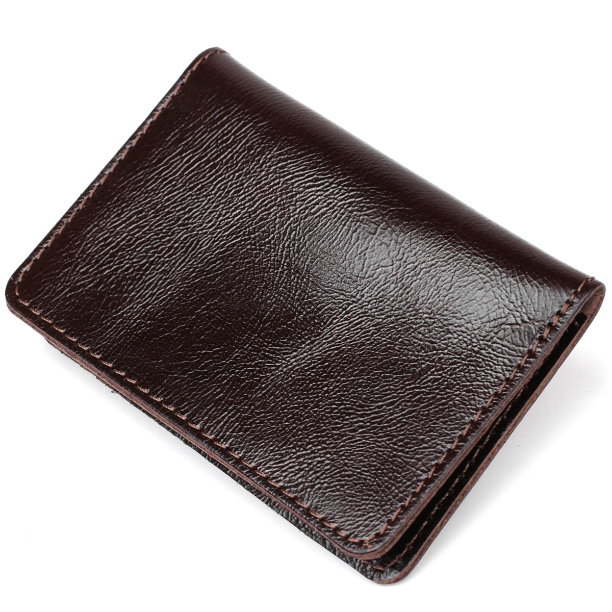 Leather ID Holder SHVIGEL 13945 Brown Natural Leather Made in Ukraine