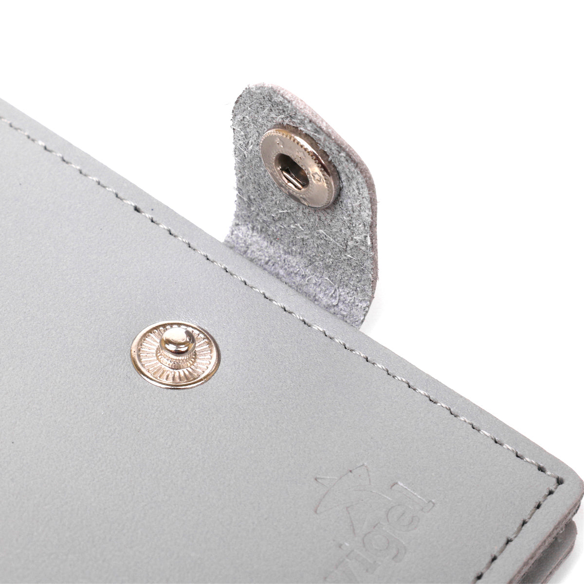 Compact Fashionable Wallet SHVIGEL 16493 Gray Genuine Leather from Ukraine
