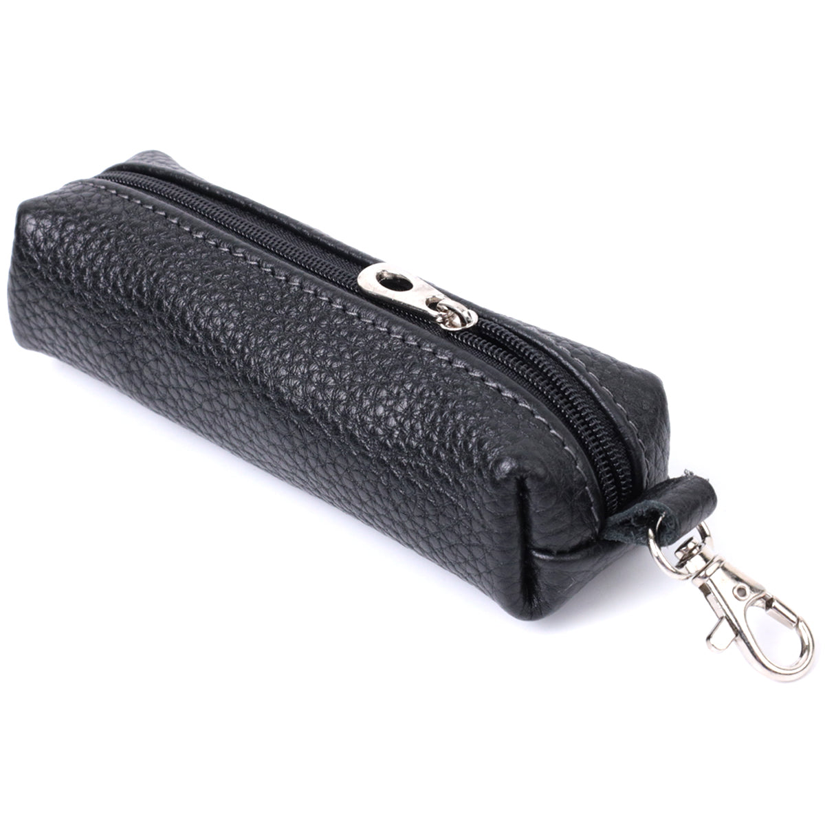 Spacious Unisex Key Holder SHVIGEL 16227 Black Natural Leather for Keys