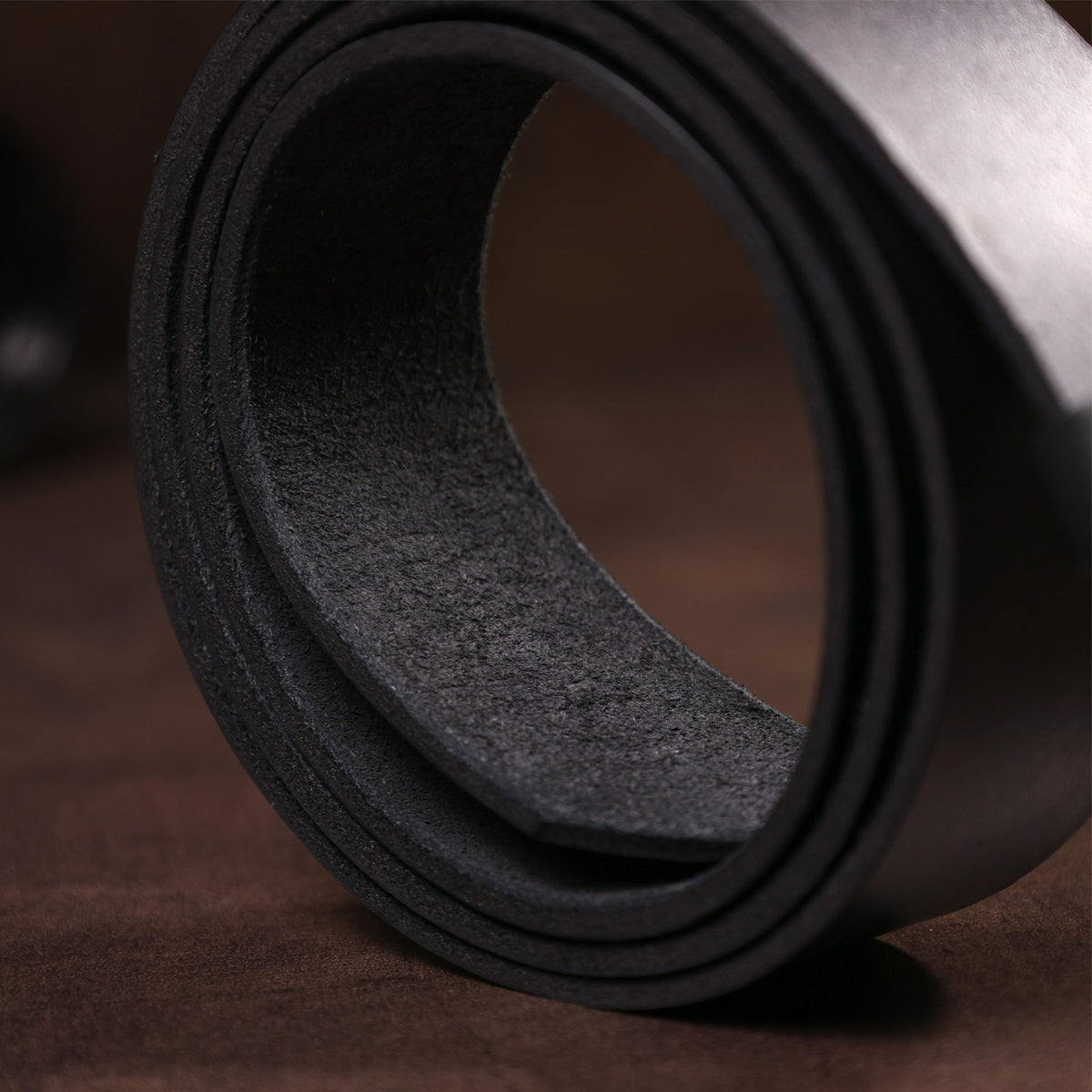 Men's Leather Belt SHVIGEL 10084 Black Genuine Leather Made in Ukraine
