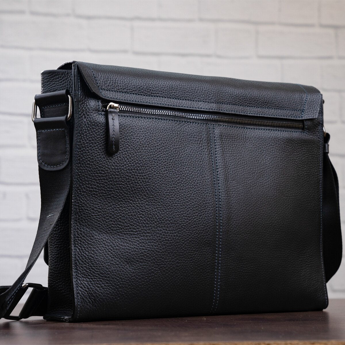 Men's Leather Bag SHVIGEL 11106 Black Genuine Leather Durable Design
