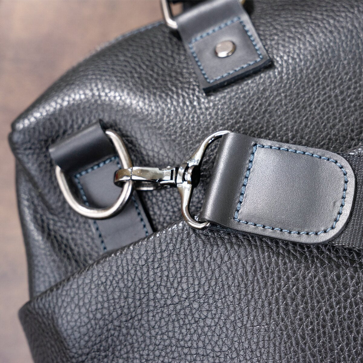 Leather Laptop Bag SHVIGEL 11243 Black Natural Leather Handmade Design