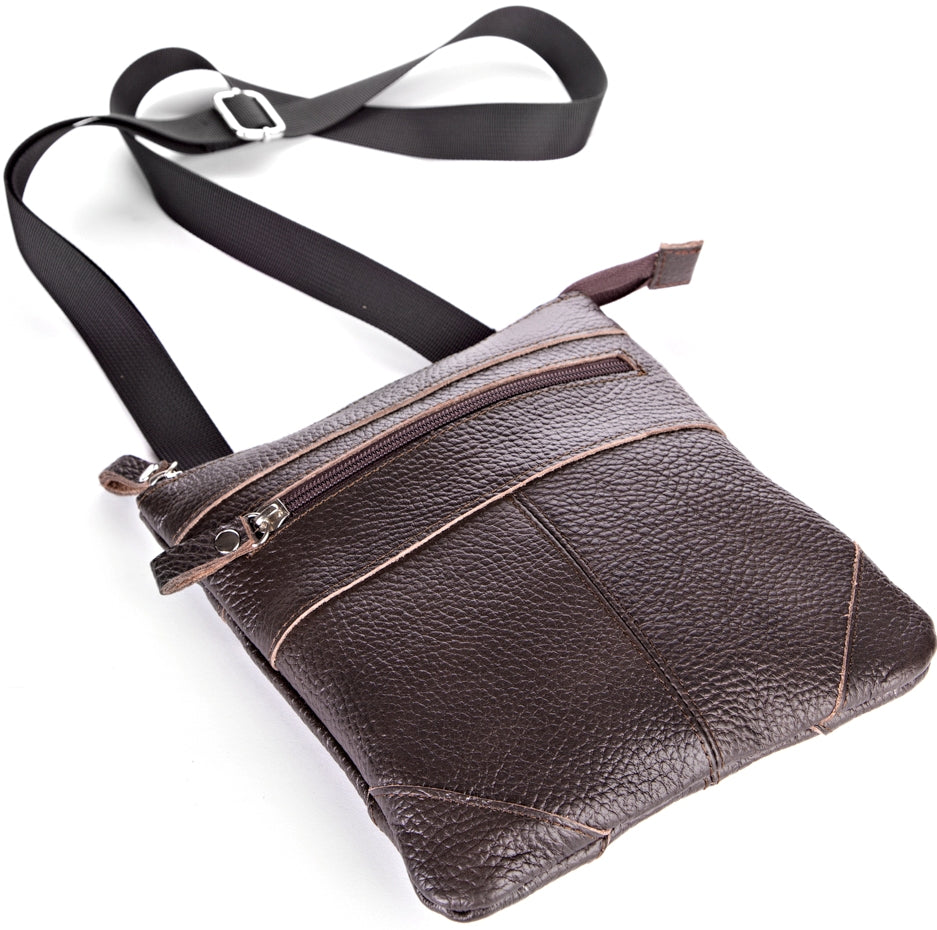 Leather Bag SHVIGEL 11014 Made in Ukraine Brown Natural Leather Classic Design