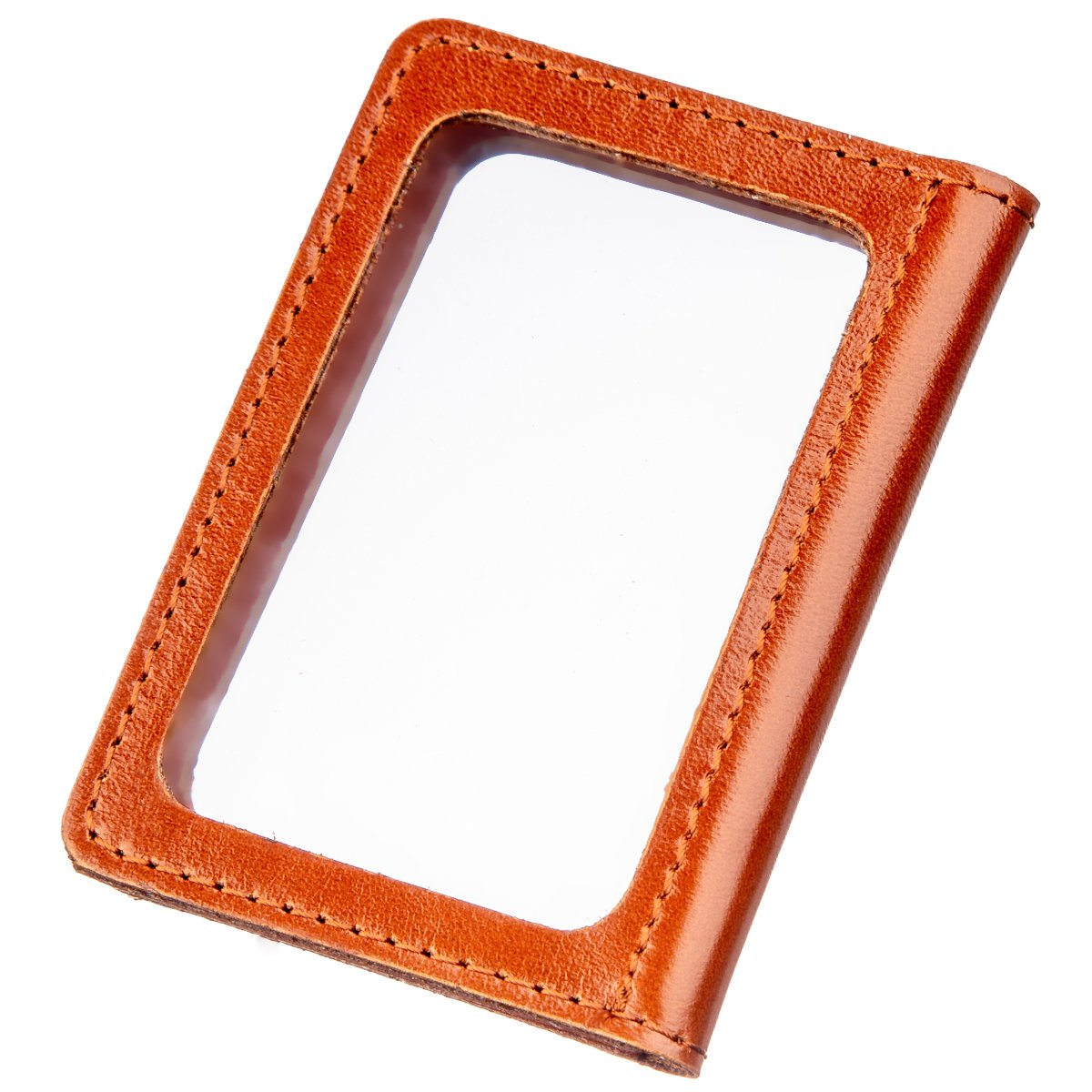 Leather Document Holder for Driver's License or ID Card SHVIGEL 13963 Brown Genuine Leather, Made in Ukraine
