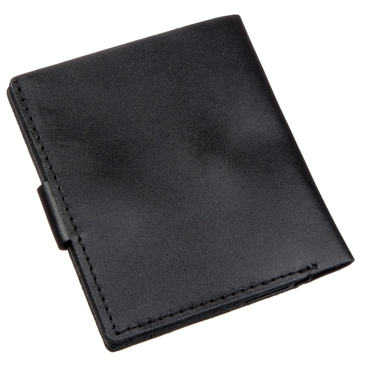 Vertical Men's Leather Wallet with Coin Pocket SHVIGEL 16221 Black - Genuine Leather from Ukraine