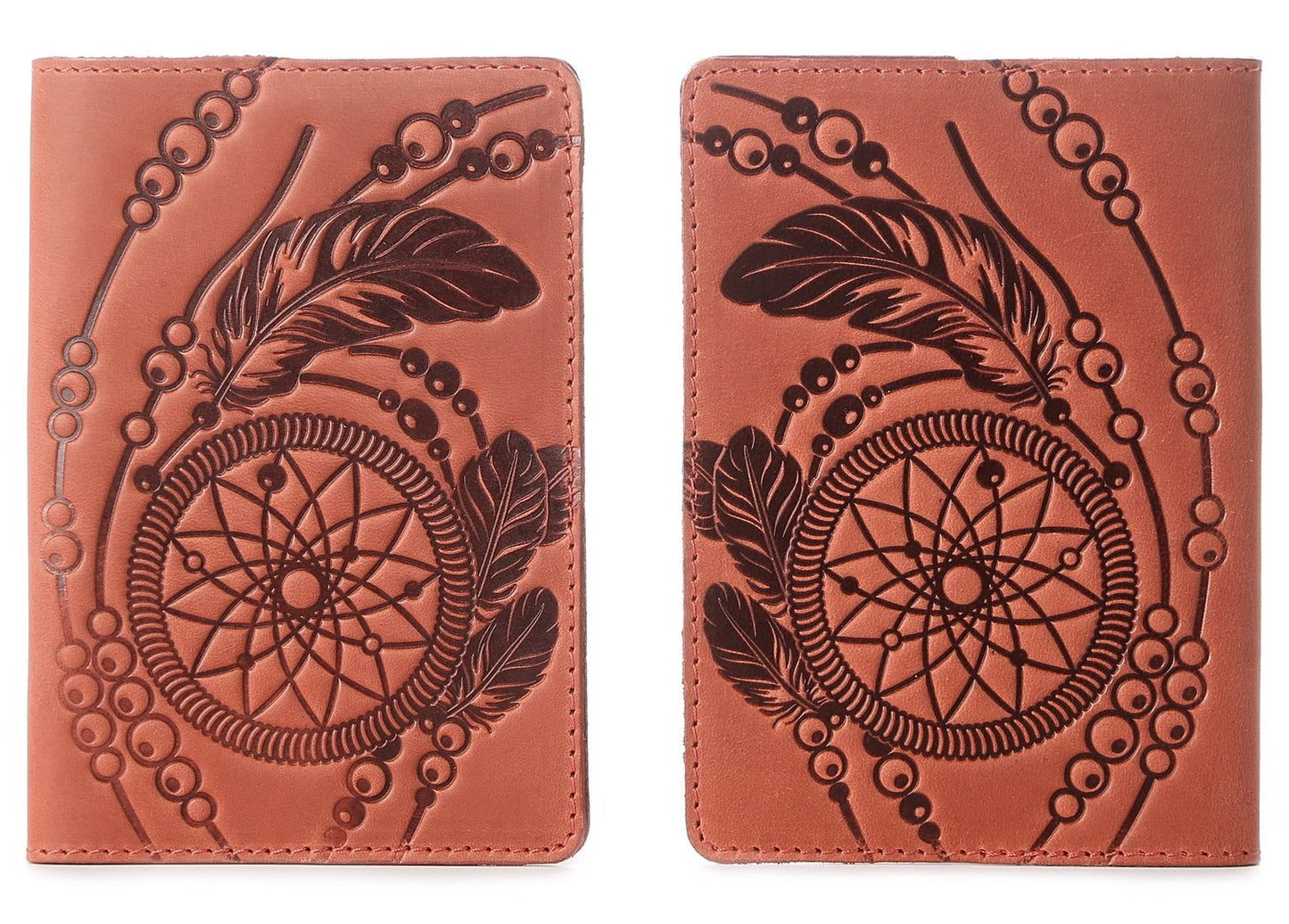 Exclusive Vintage Leather Passport Cover by SHVIGEL 13792 in Red - Crafted from Natural Leather, Made in Ukraine
