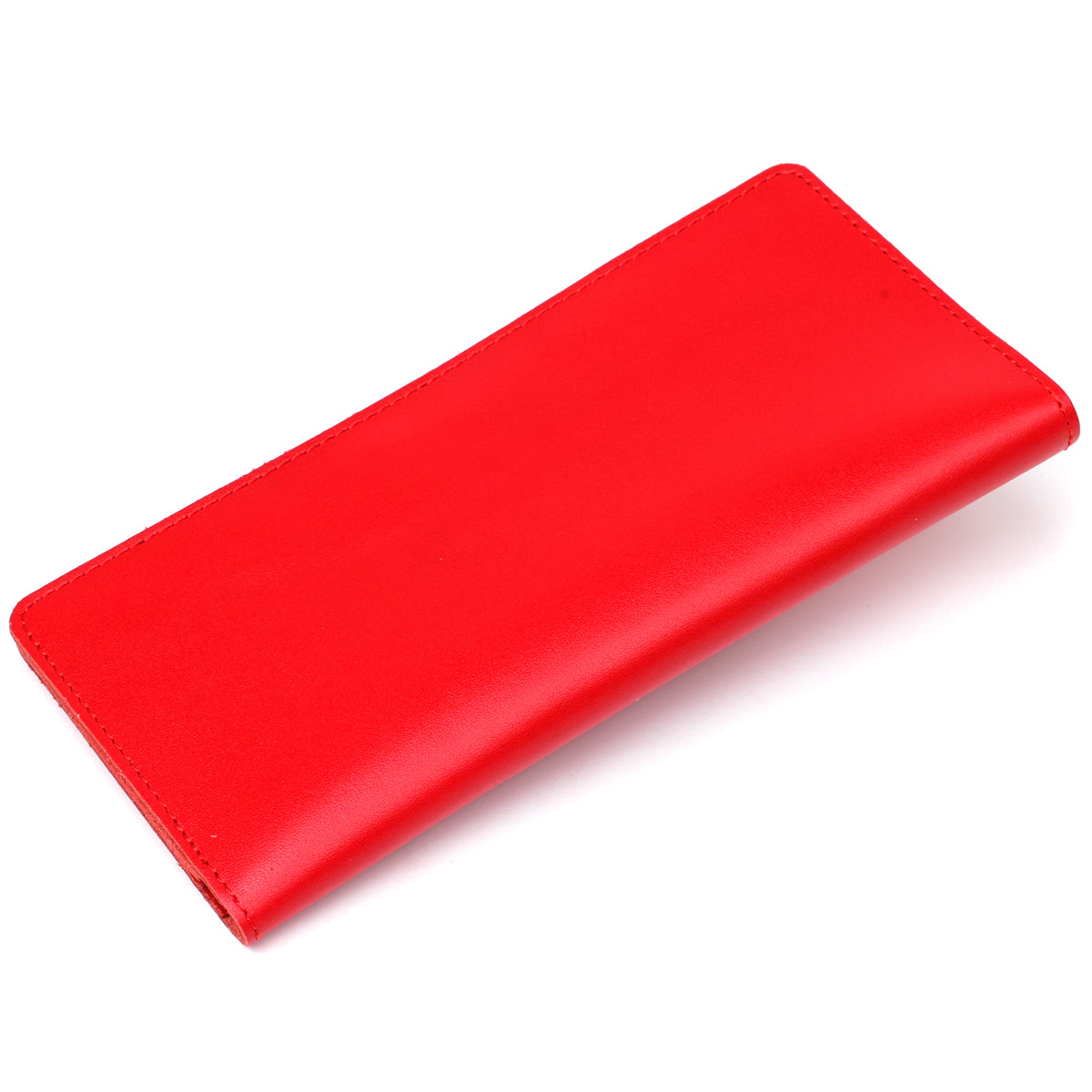 Vertical Wallet SHVIGEL 13990 Red Made of Genuine Leather from Ukraine