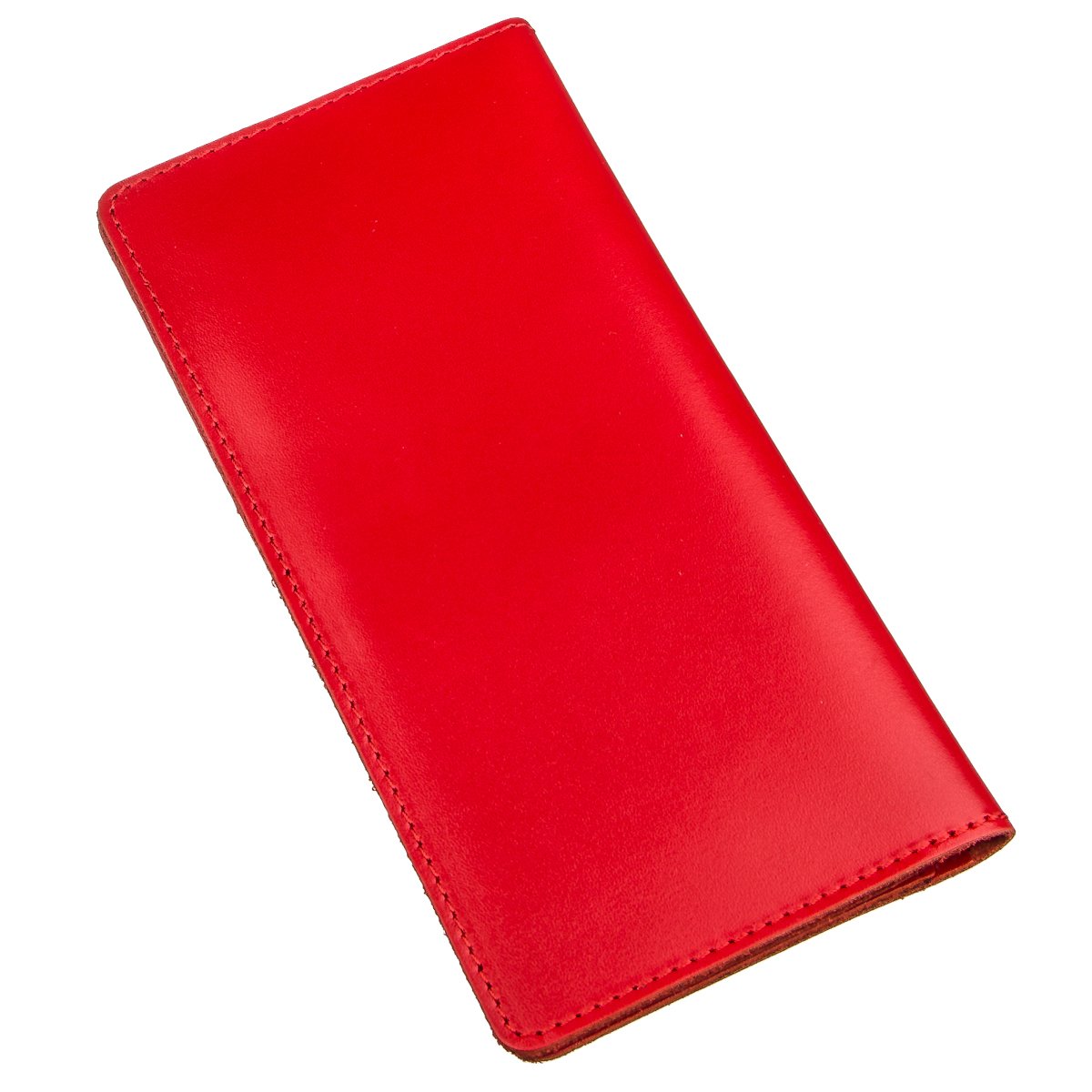 Vertical Wallet SHVIGEL 13990 Red Made of Genuine Leather from Ukraine