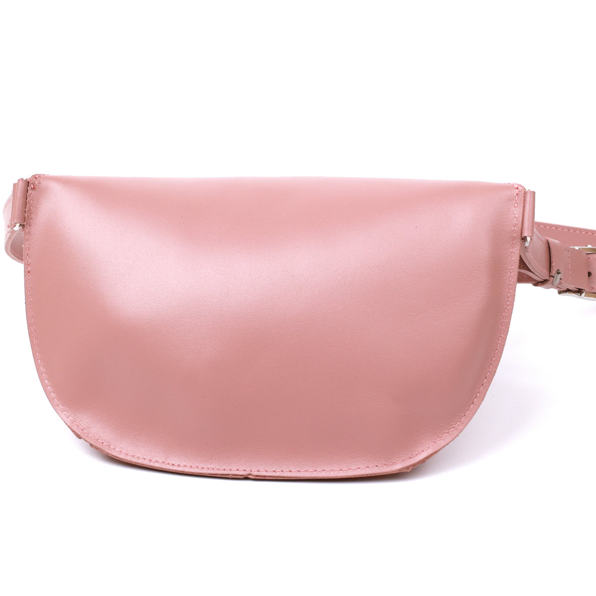 Women's Practical Leather Fanny Pack SHVIGEL 16385 Pink, Made in Ukraine