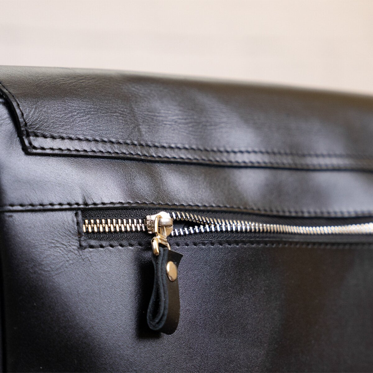Leather Bag SHVIGEL 11039 Black - Premium Quality Natural Leather from Ukraine