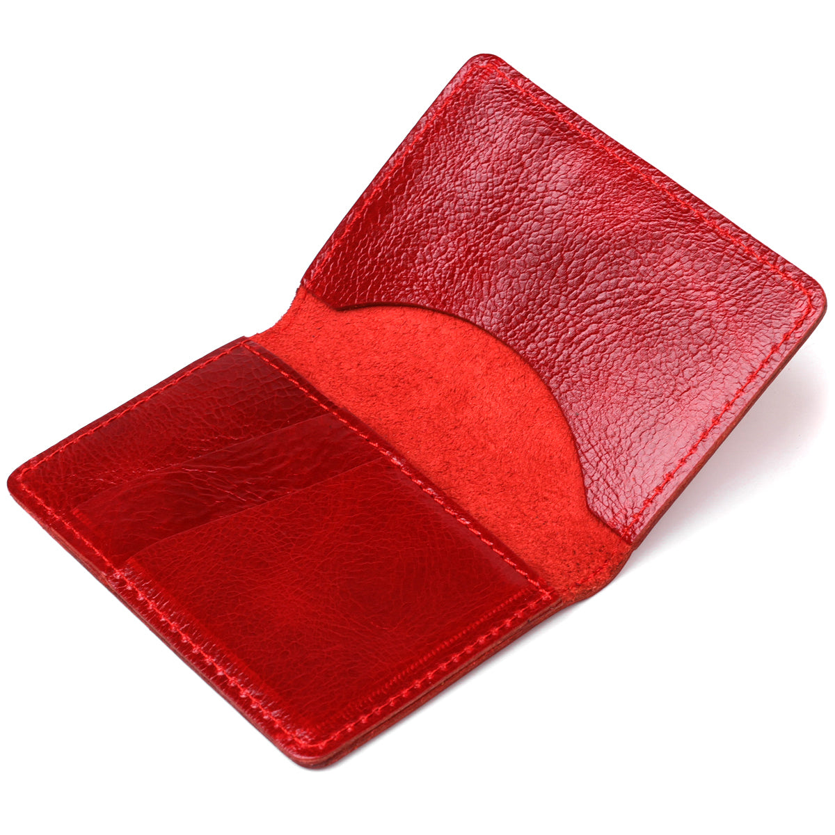 Stylish SHVIGEL Business Card Holder 00116 Red Genuine Leather for Visitation Cards