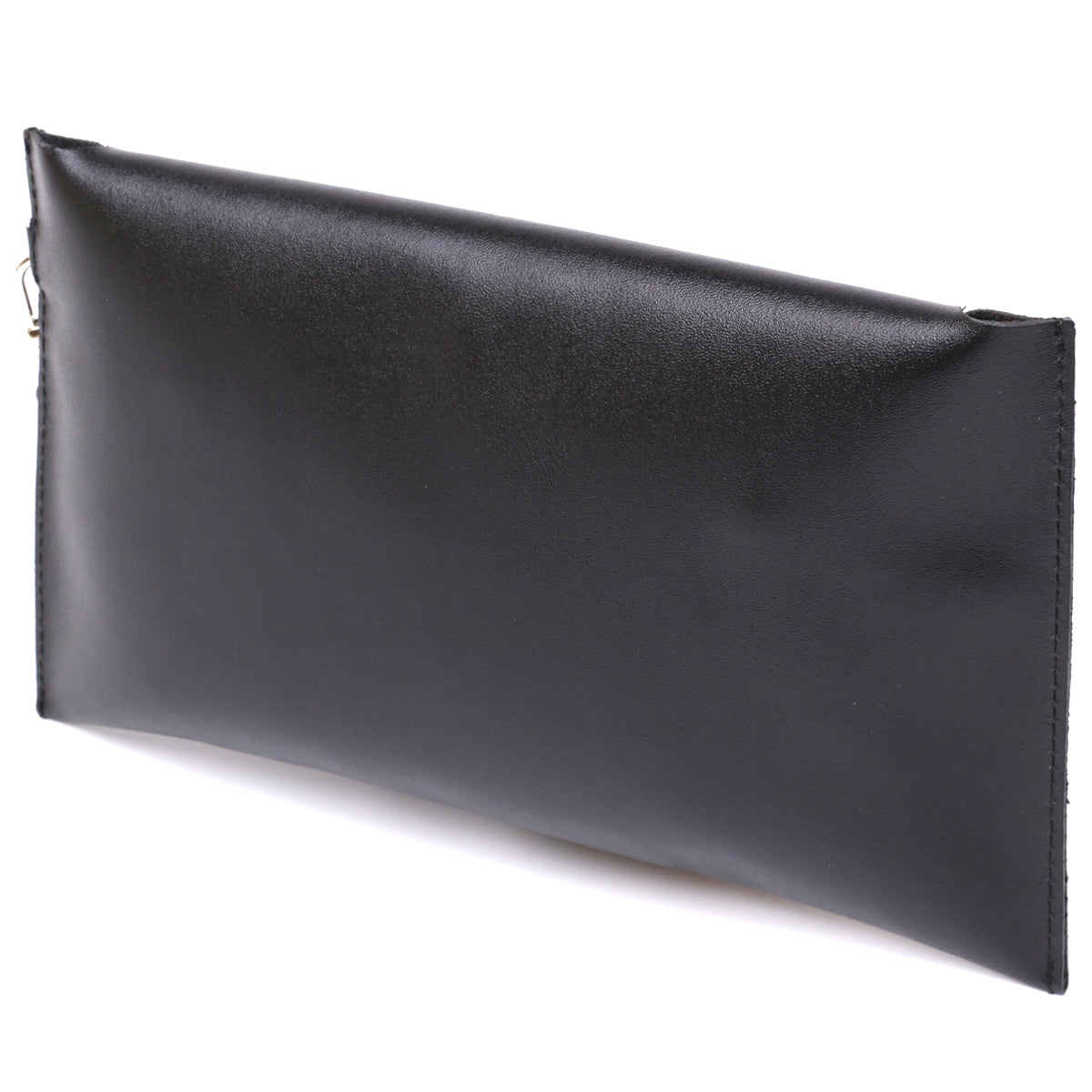 Unisex Leather Travel Cosmetic Bag SHVIGEL 16420 Black Natural Leather, Ukraine
