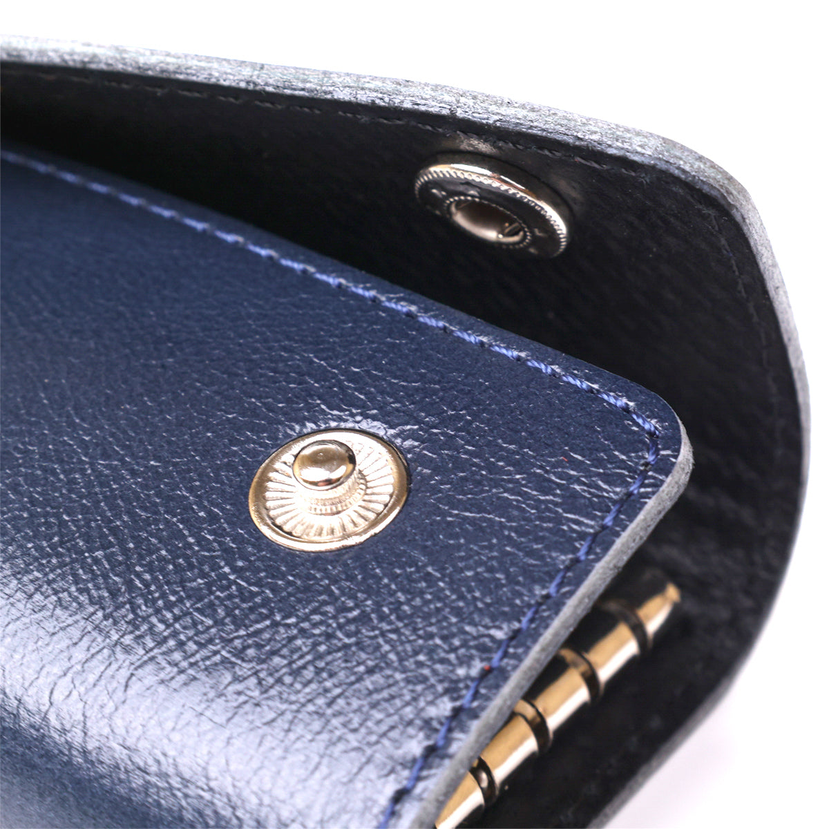 Practical Leather Key Holder SHVIGEL 16533 Blue Natural Leather for Keys