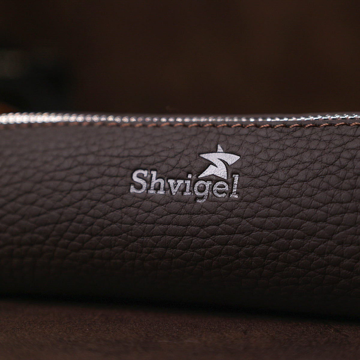 Matte Leather Key Holder SHVIGEL 16545 Brown - Natural Leather, Ideal for Keys
