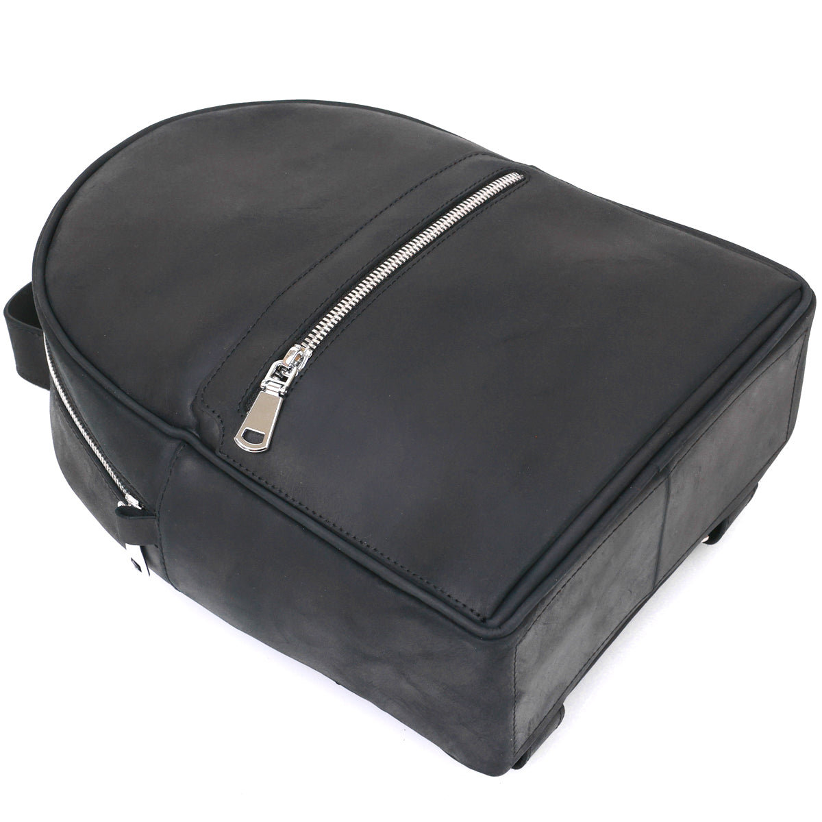 Vintage Universal Backpack SHVIGEL 16313 Black Natural Leather Made in Ukraine