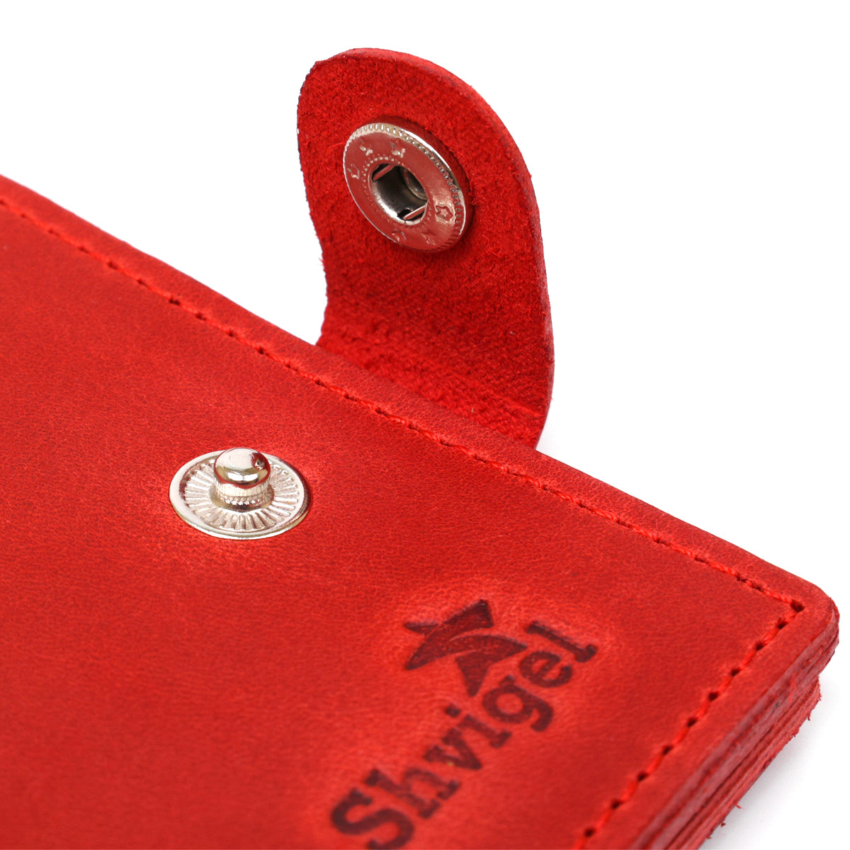 Small Vintage Women's Wallet SHVIGEL 16455 Red Genuine Leather from Ukraine