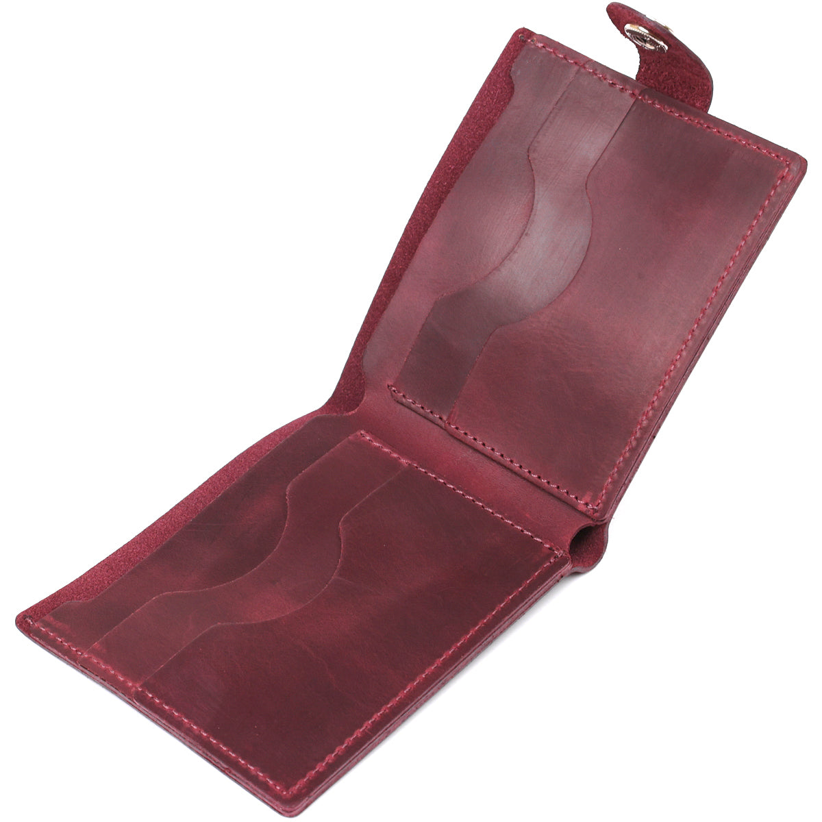 Vintage Women's Wallet SHVIGEL 16457 Burgundy Natural Leather Made in Ukraine
