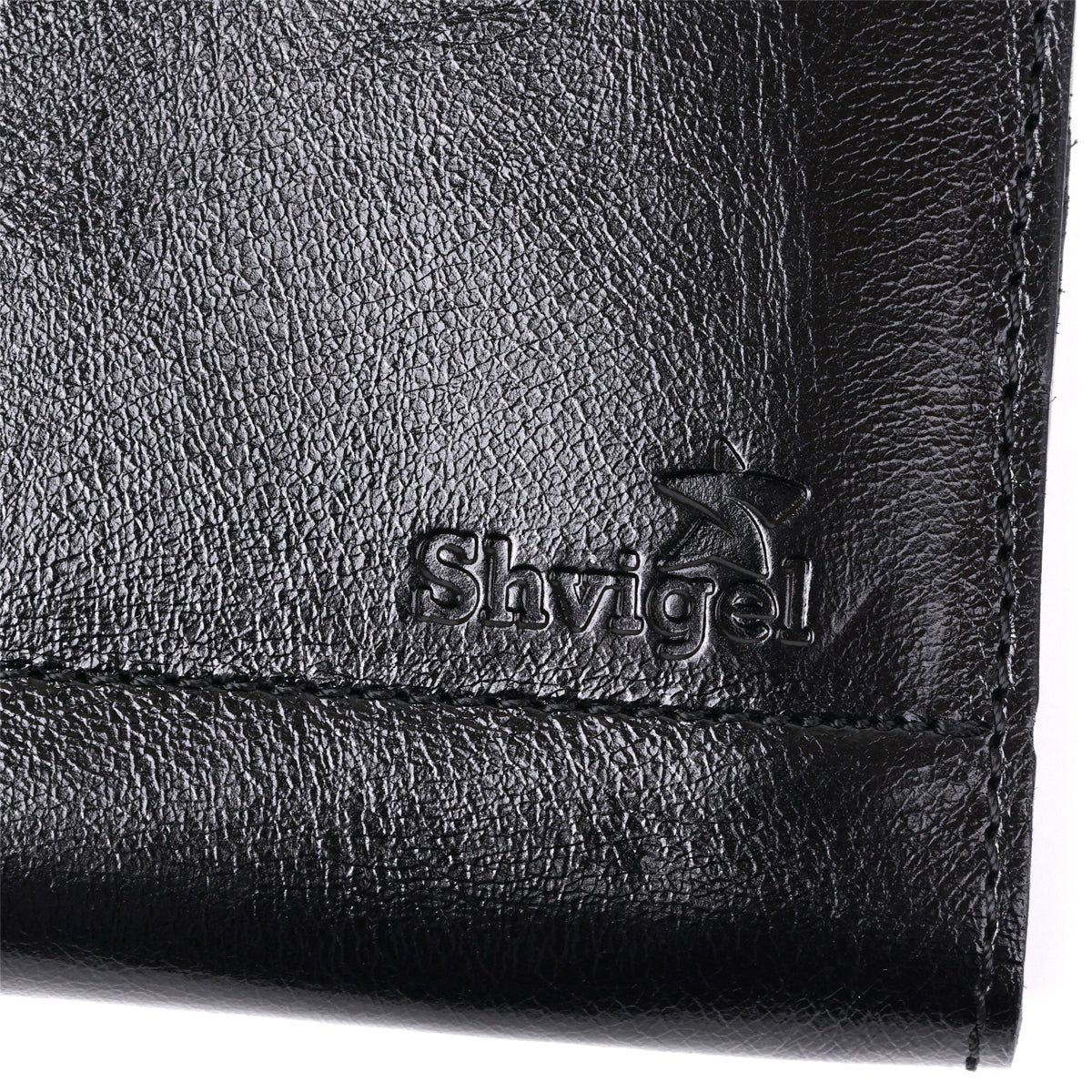 Unisex Leather Clutch SHVIGEL 16186 Black, Made in Ukraine, Natural Leather