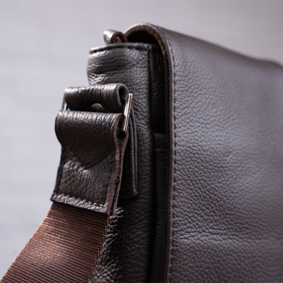 Leather Bag SHVIGEL 00852 Brown | Genuine Leather | Made in Ukraine