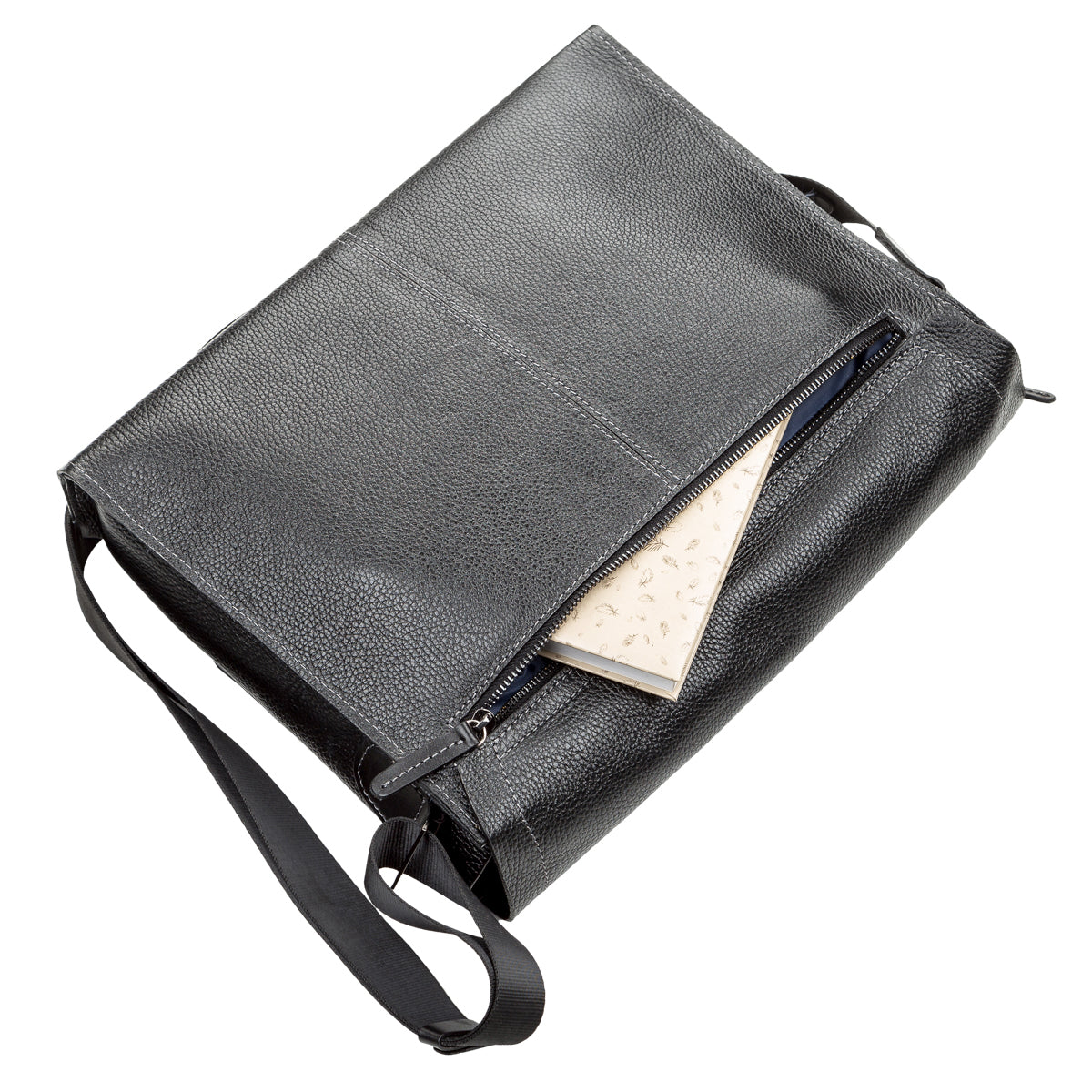Men's Leather Bag SHVIGEL 11106 Black Genuine Leather Durable Design