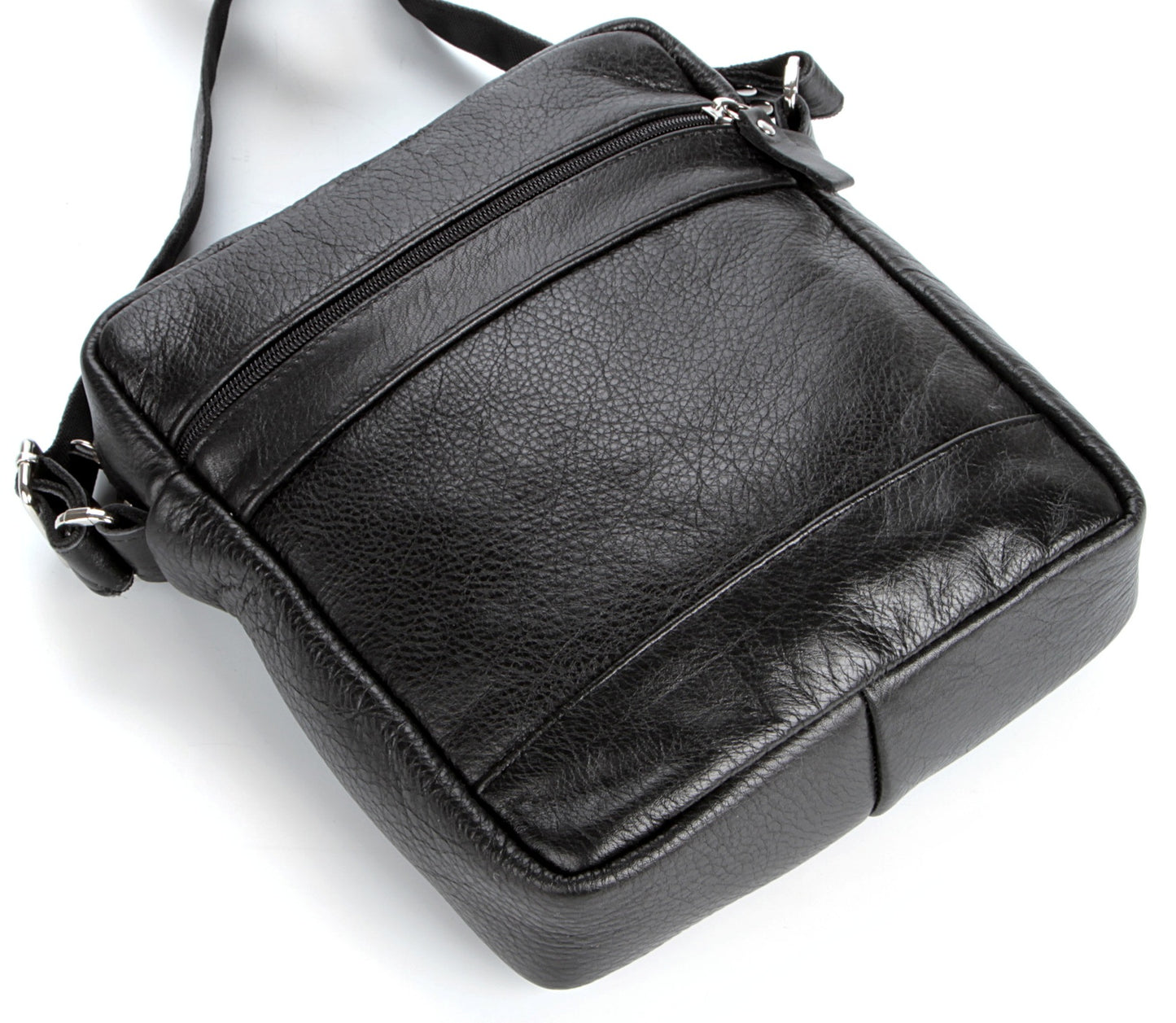 Elite Leather Men's Bag SHVIGEL 00791 Black, Genuine Leather, Ukrainian Craftsmanship