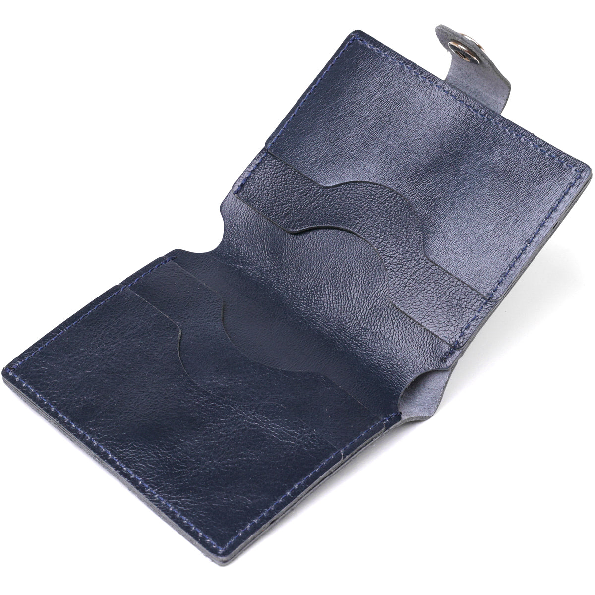 Comfortable Genuine Leather Wallet SHVIGEL 16507 Blue - Made in Ukraine, Stylish Design